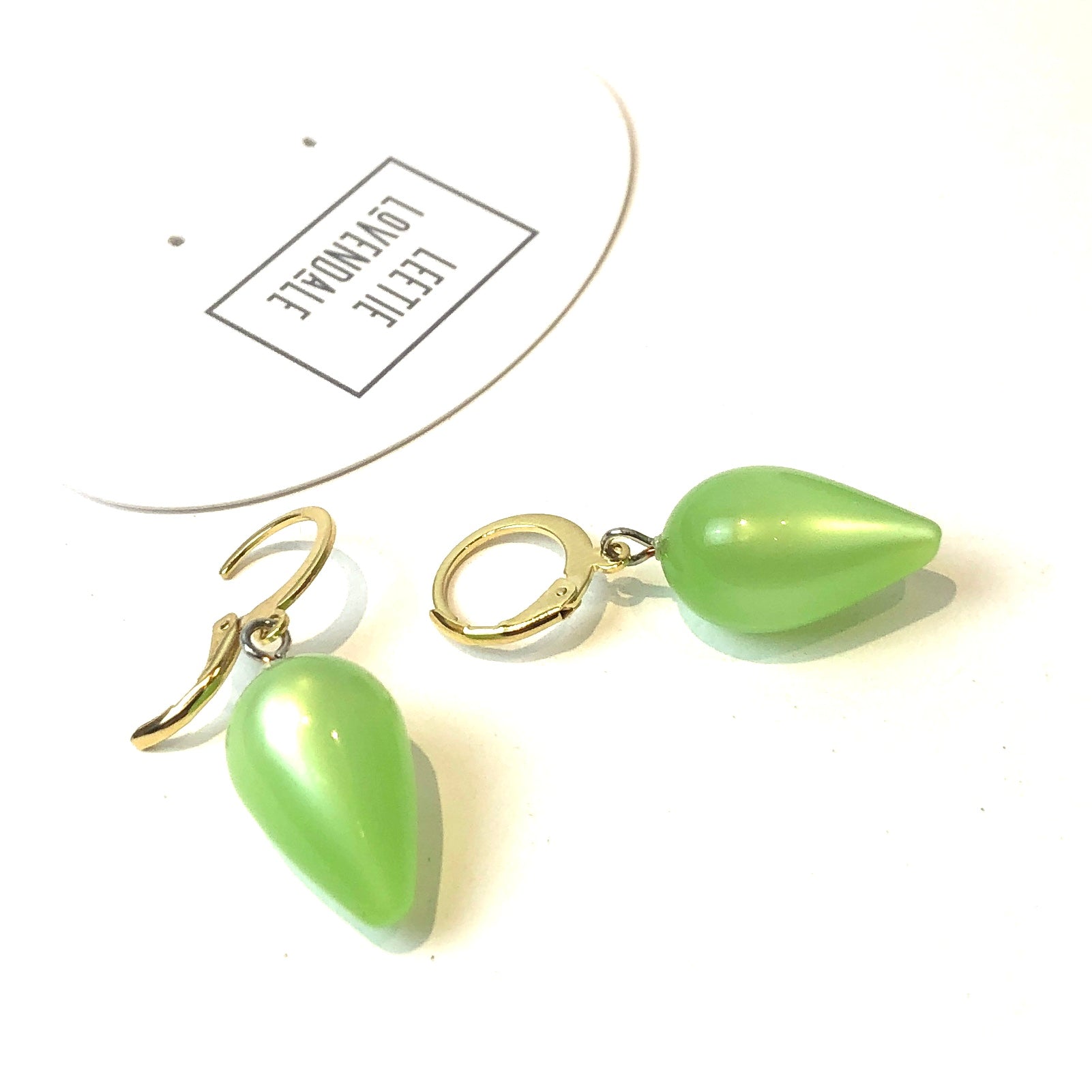 Neon Mint Moonglow Mondo Spike Cuff Hoops