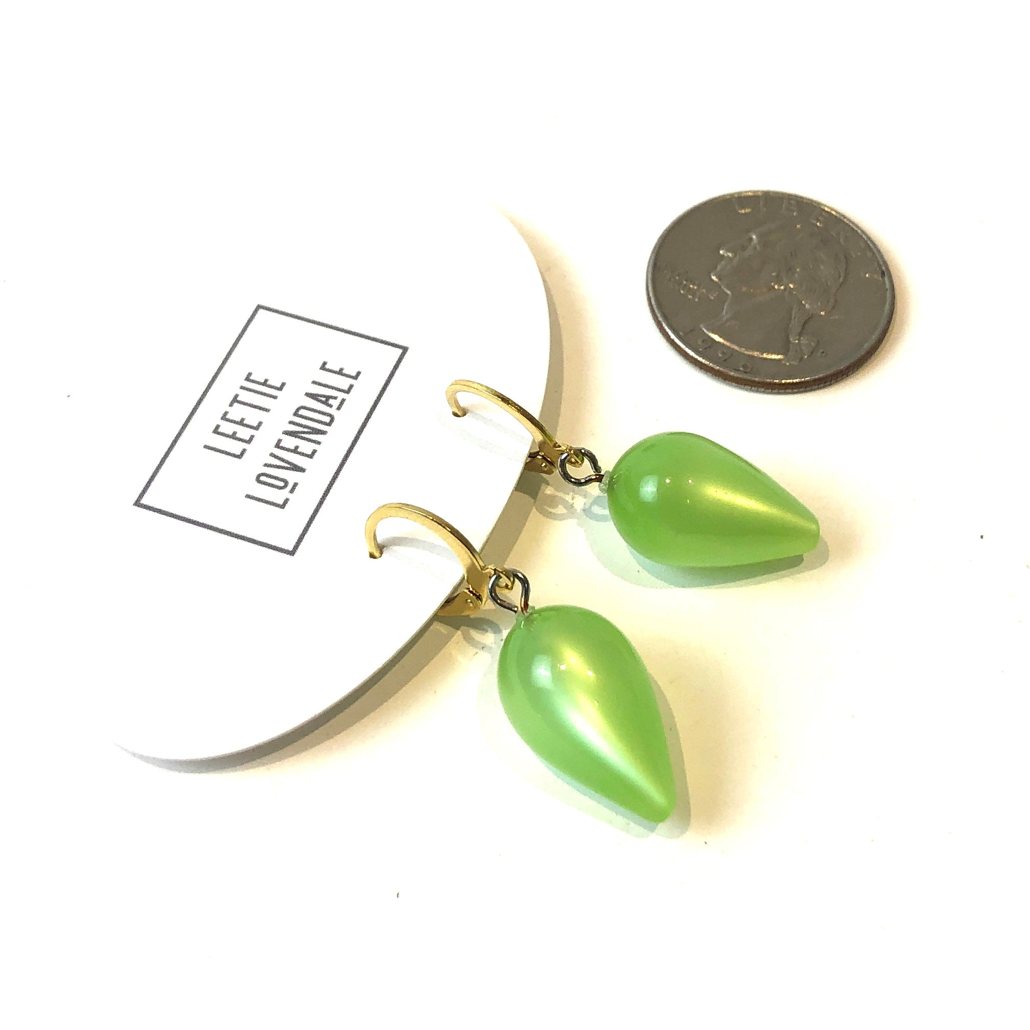 Neon Mint Moonglow Mondo Spike Cuff Hoops