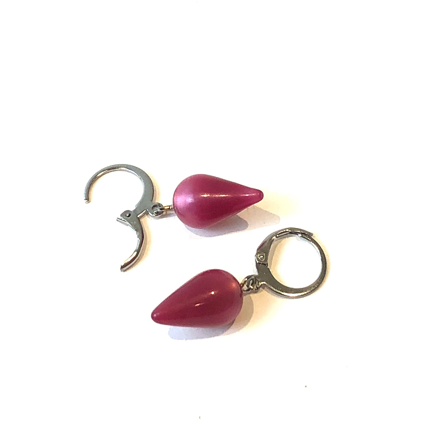 Magenta Moonglow Midi Spike Cuff Hoops