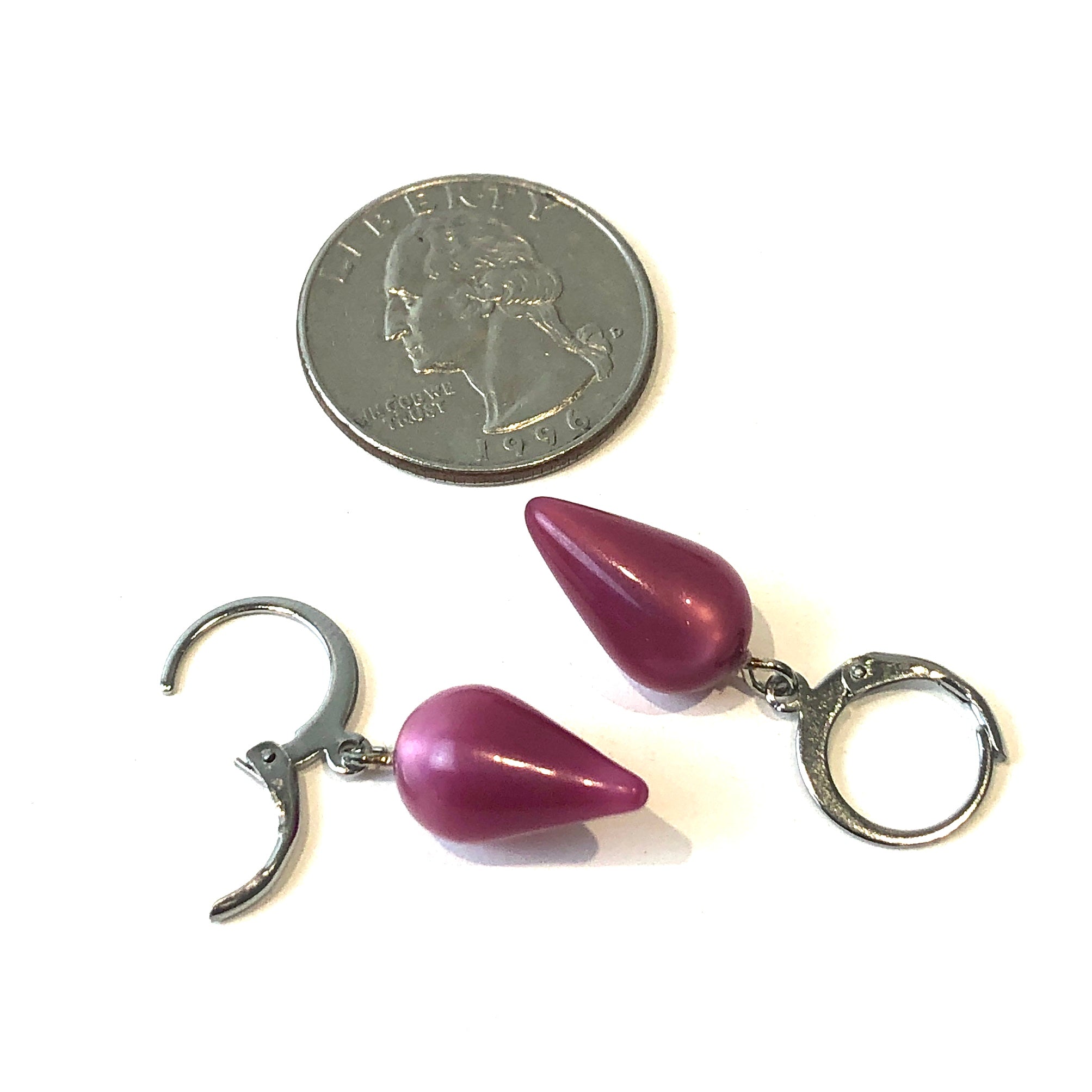 Magenta Moonglow Midi Spike Cuff Hoops