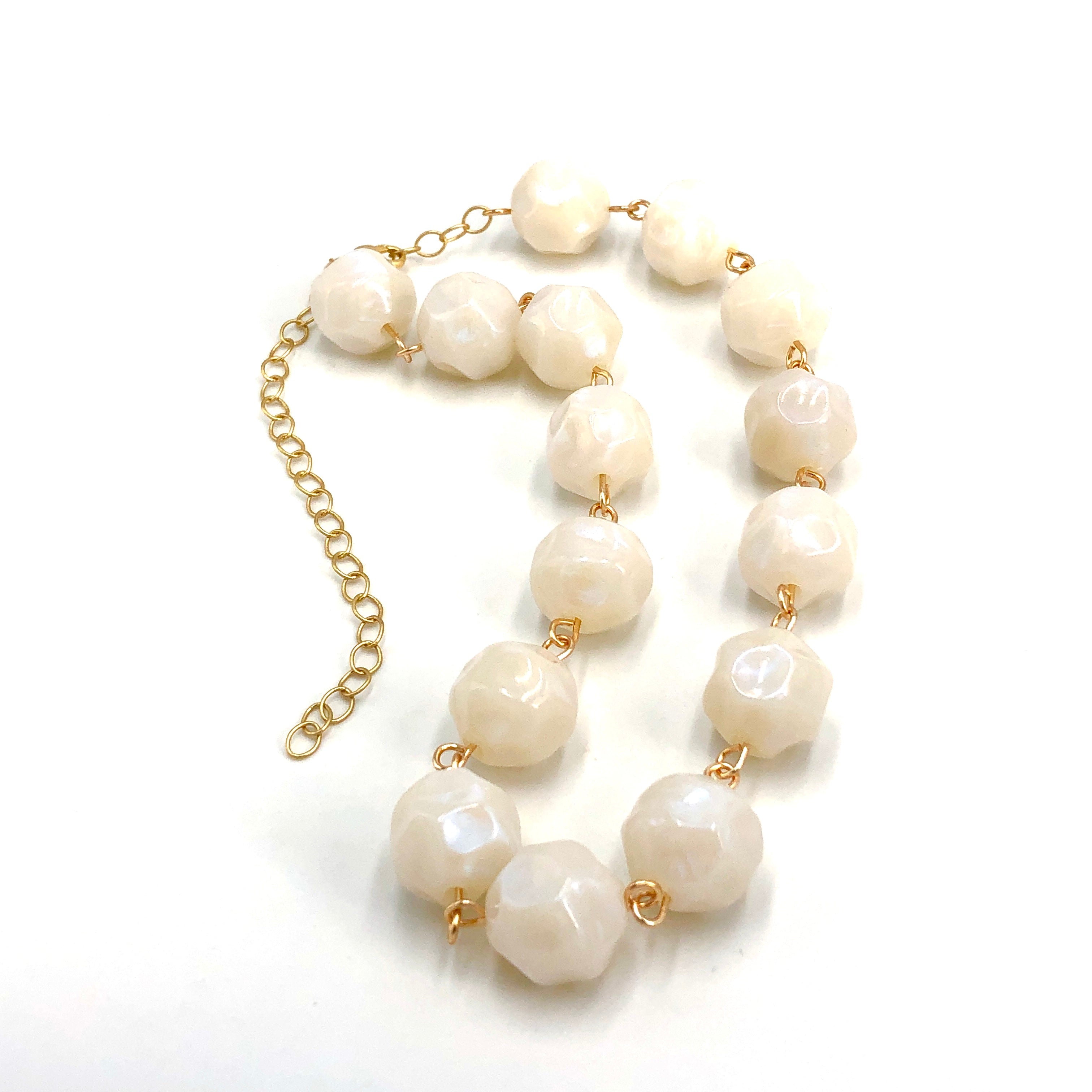 White Blue Aura Amelia Necklace