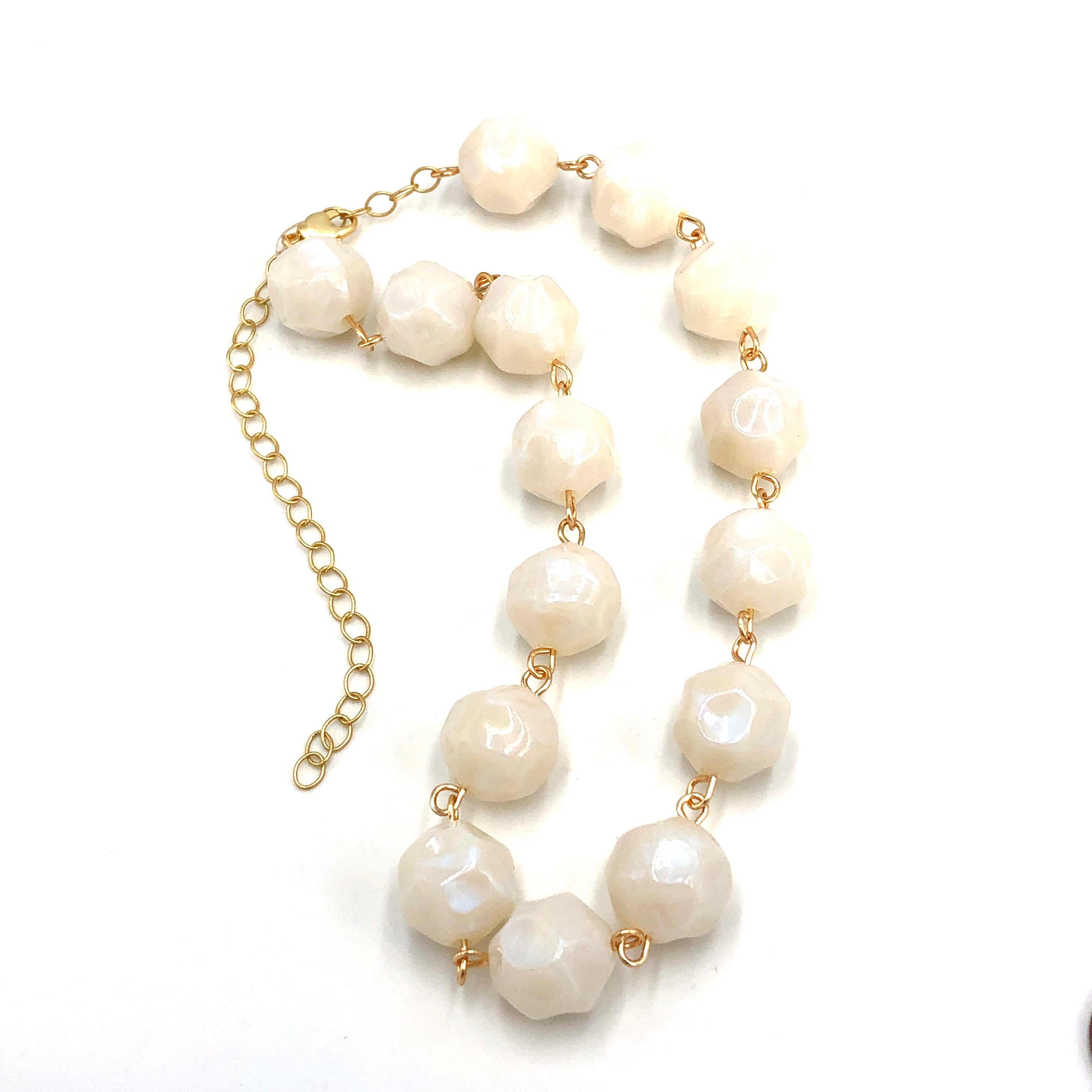 White Blue Aura Amelia Necklace