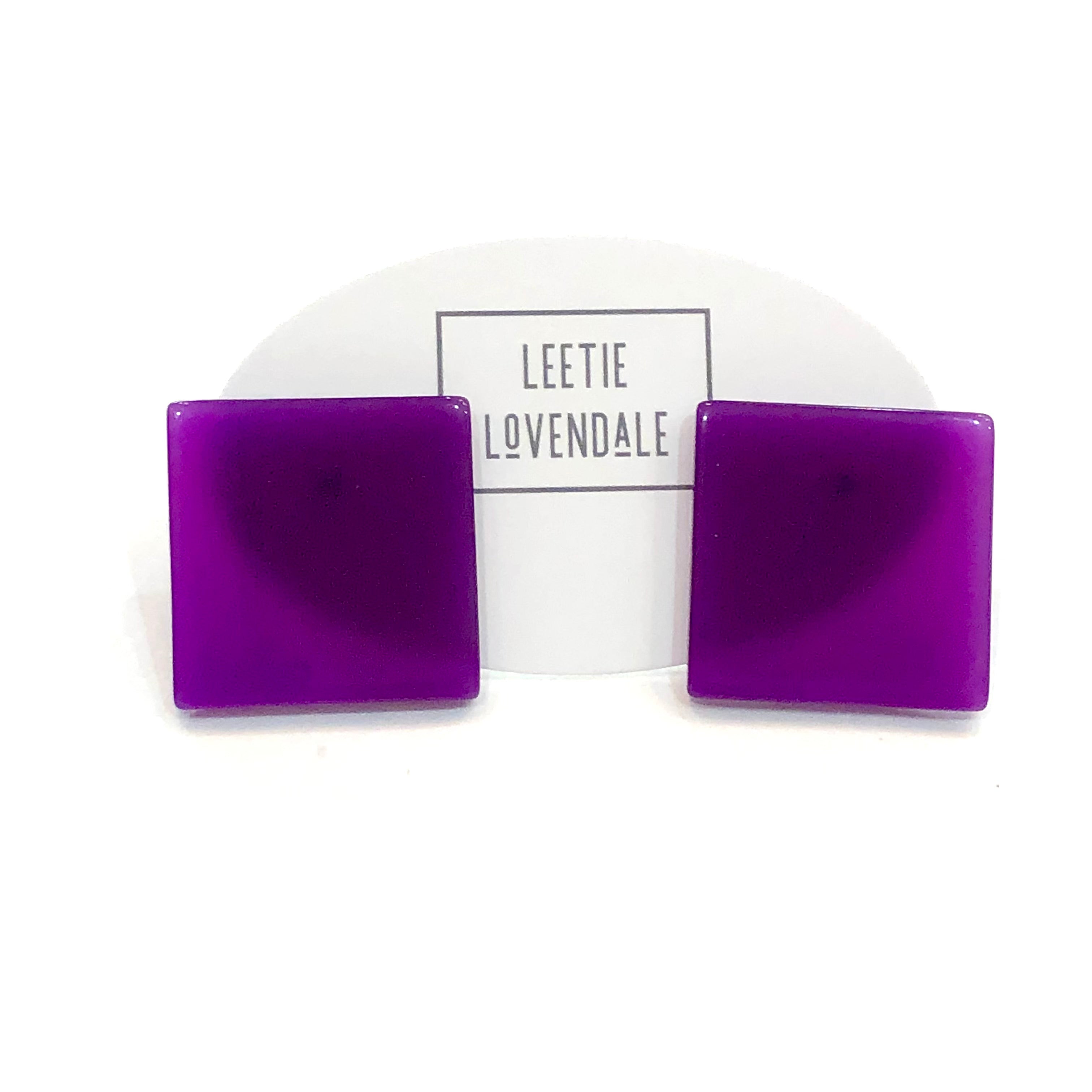 big stud earrings square