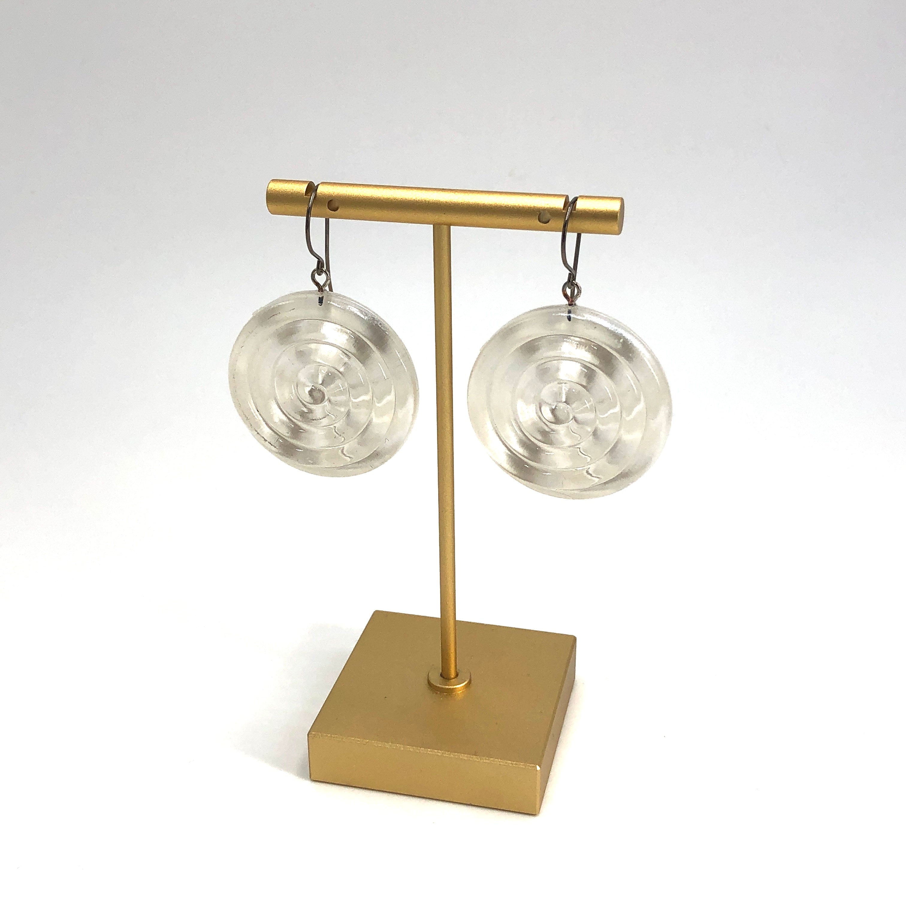 Clear & Glow Spiral Drop Earrings