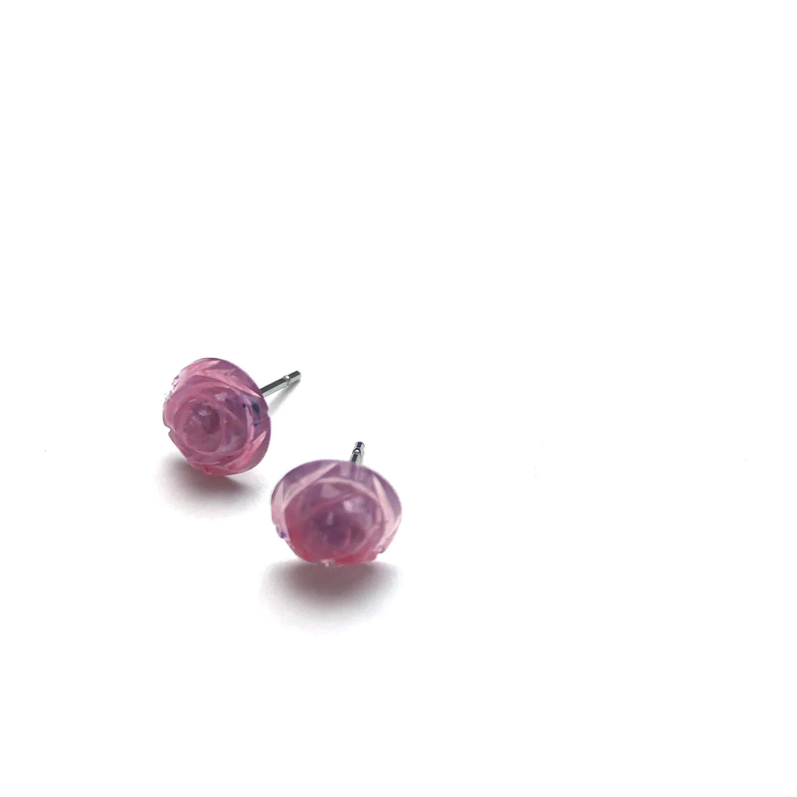 purple rose studs