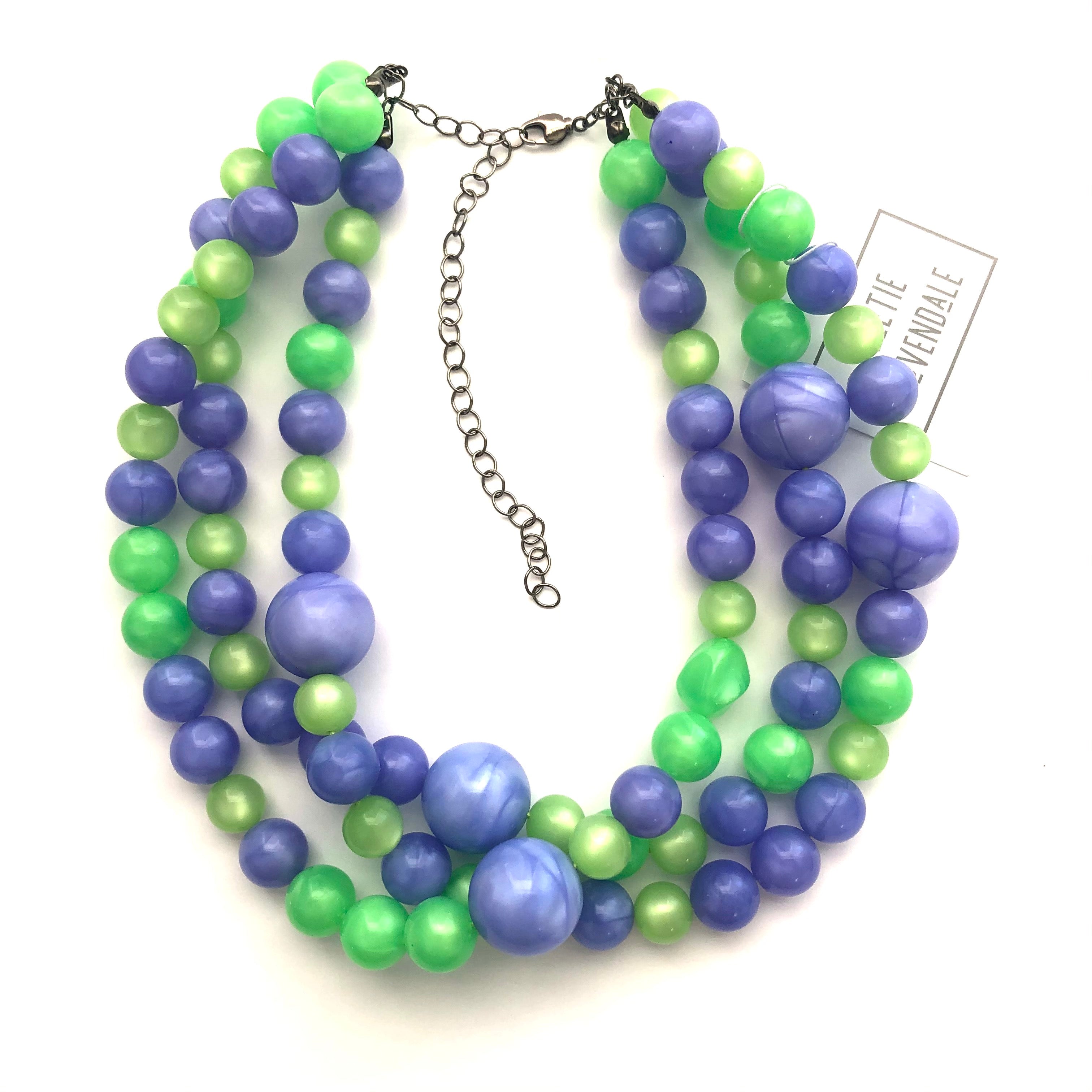 mint purple necklace