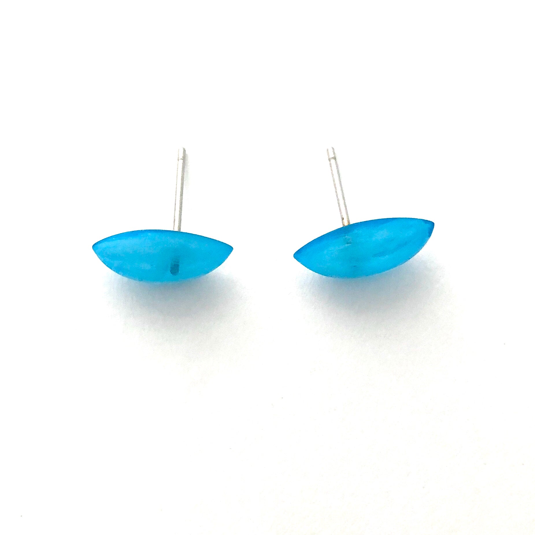 aqua lucite studs