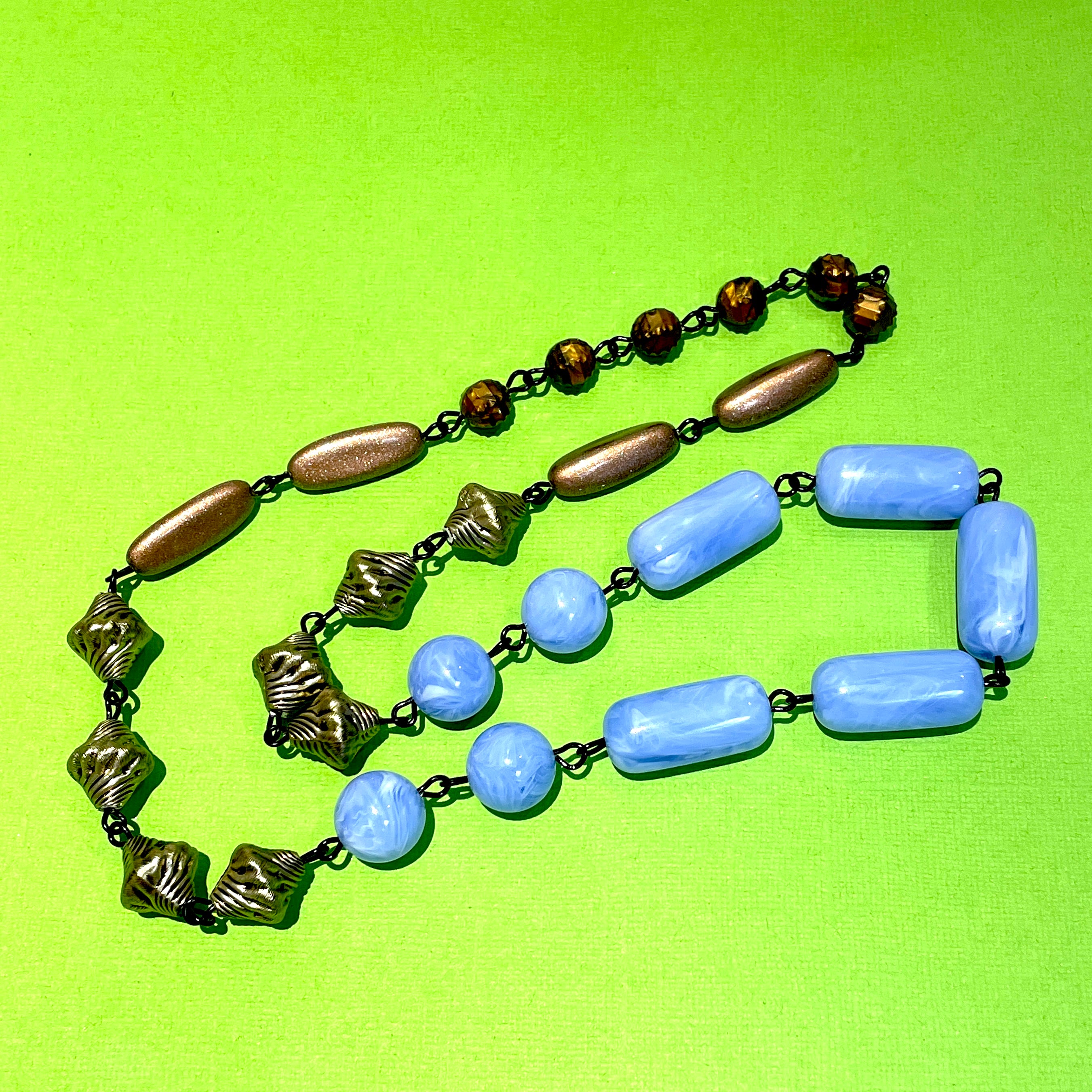 Marbled Lucite Necklace