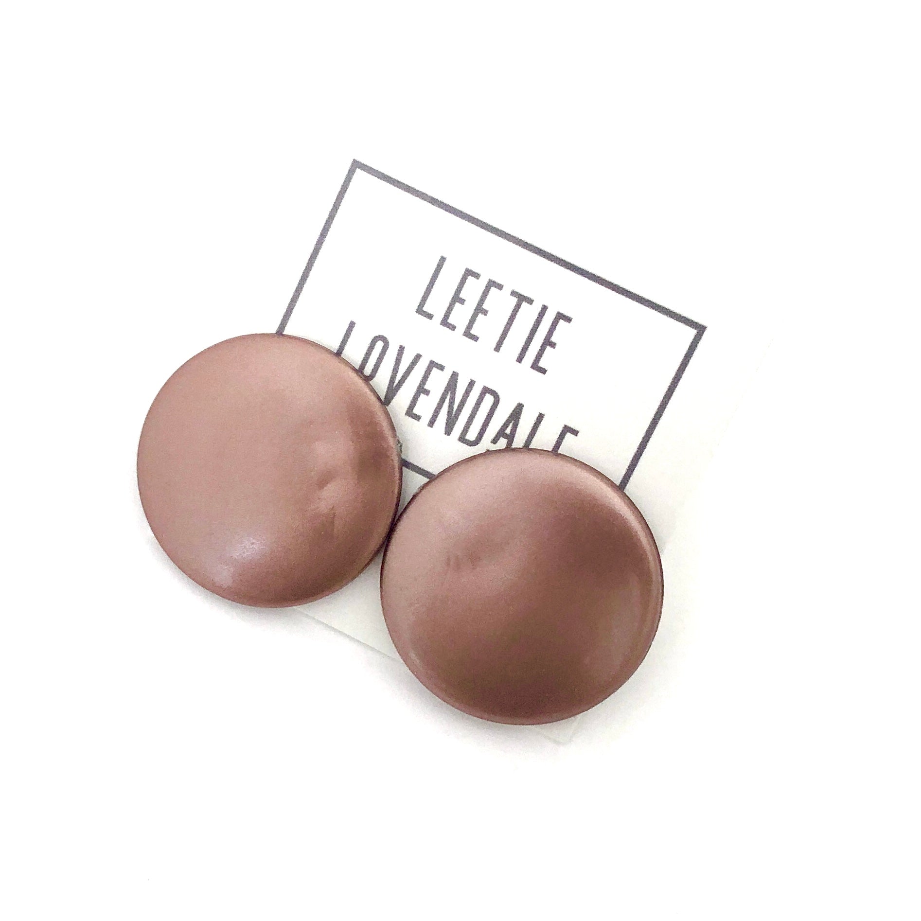 copper disc earrings