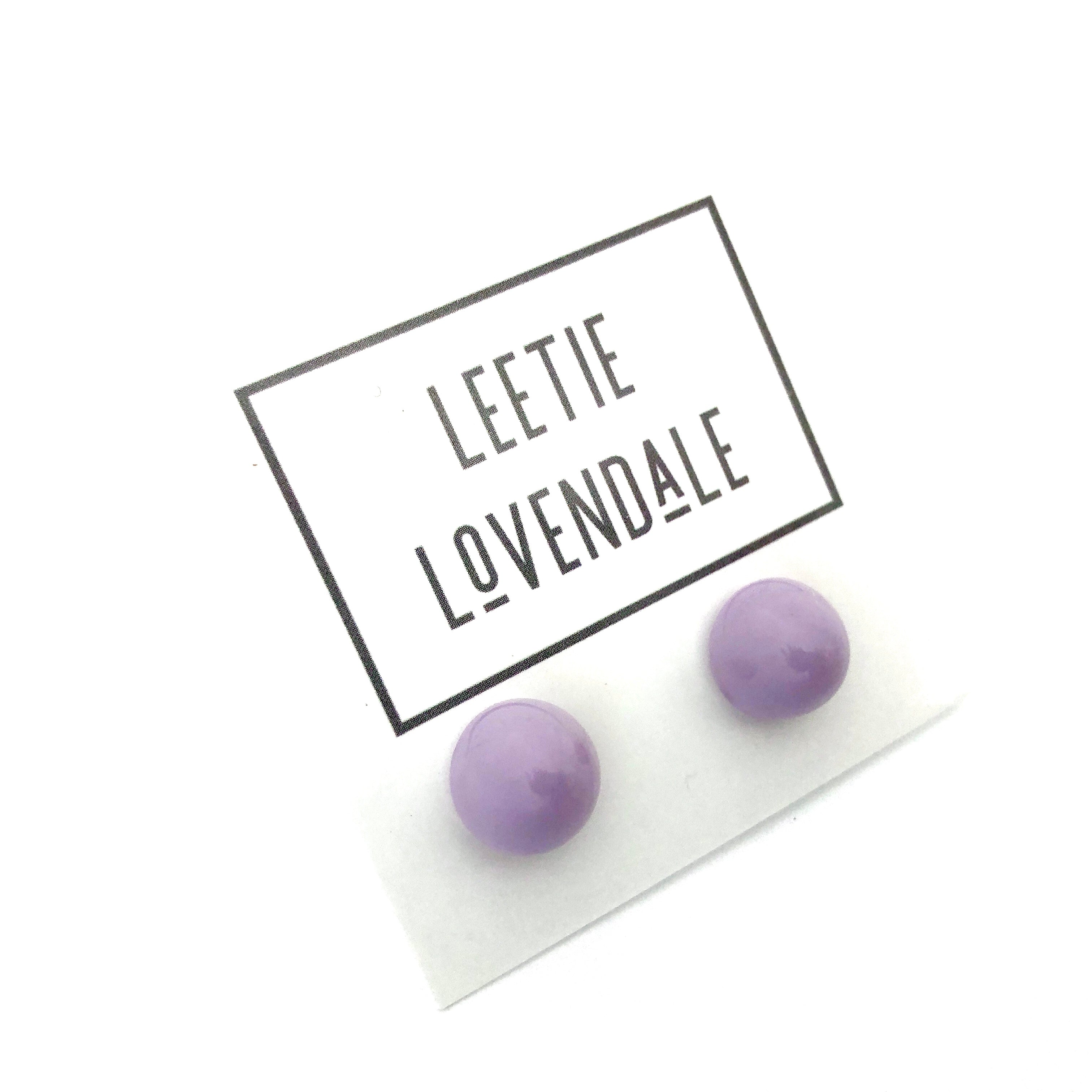 lilac gumdrop earrings