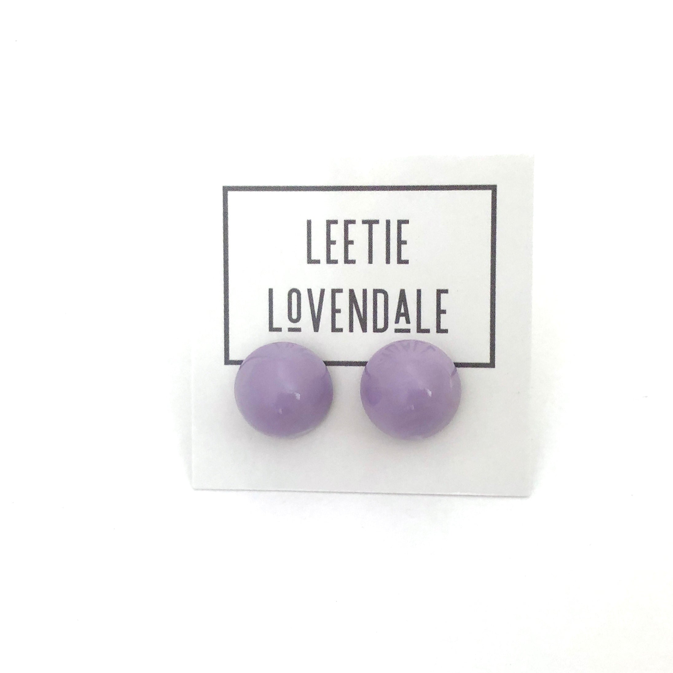Lavender Gumdrop Stud Earring