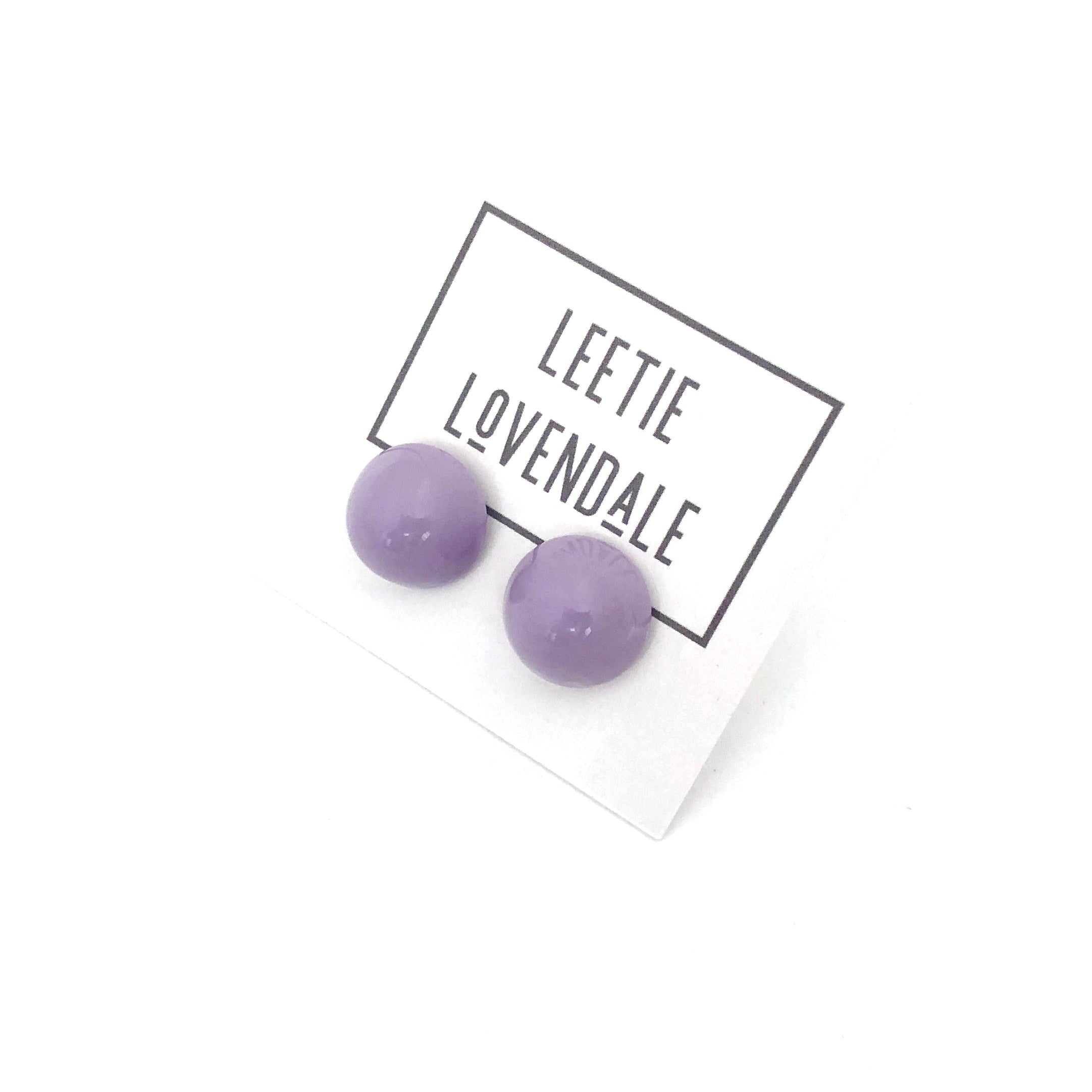 Lavender Gumdrop Stud Earring