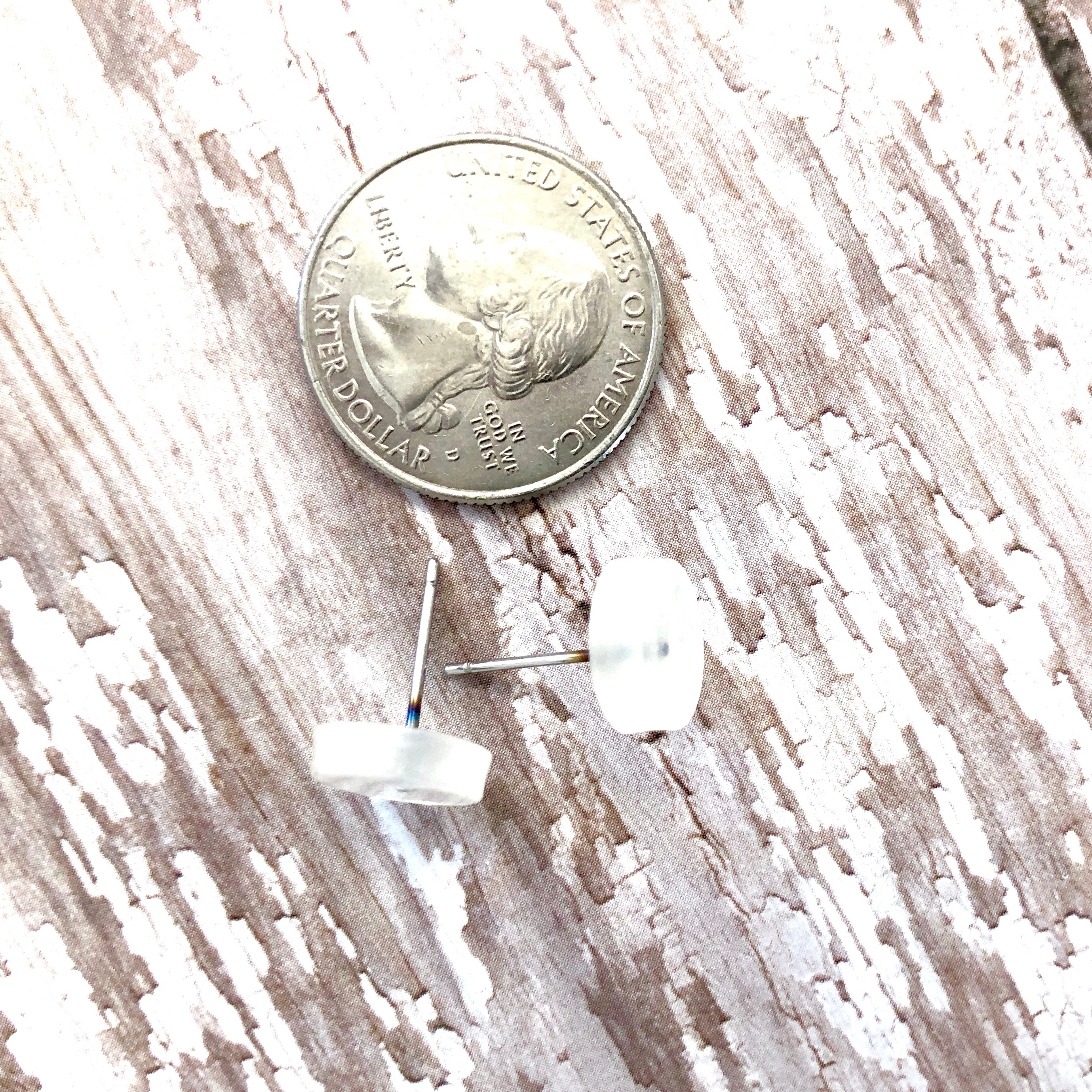 frosted lucite earrings