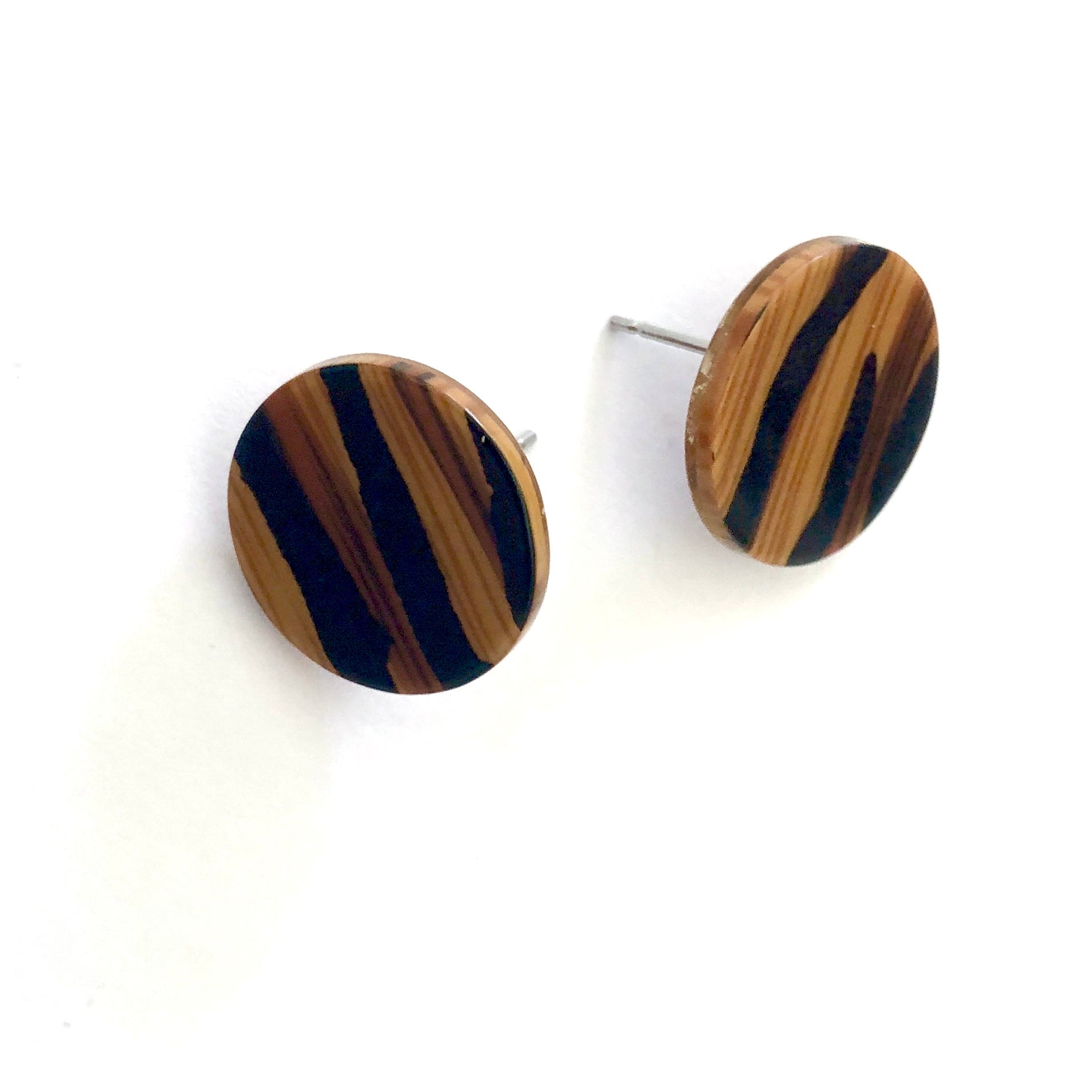 retro striped earrings