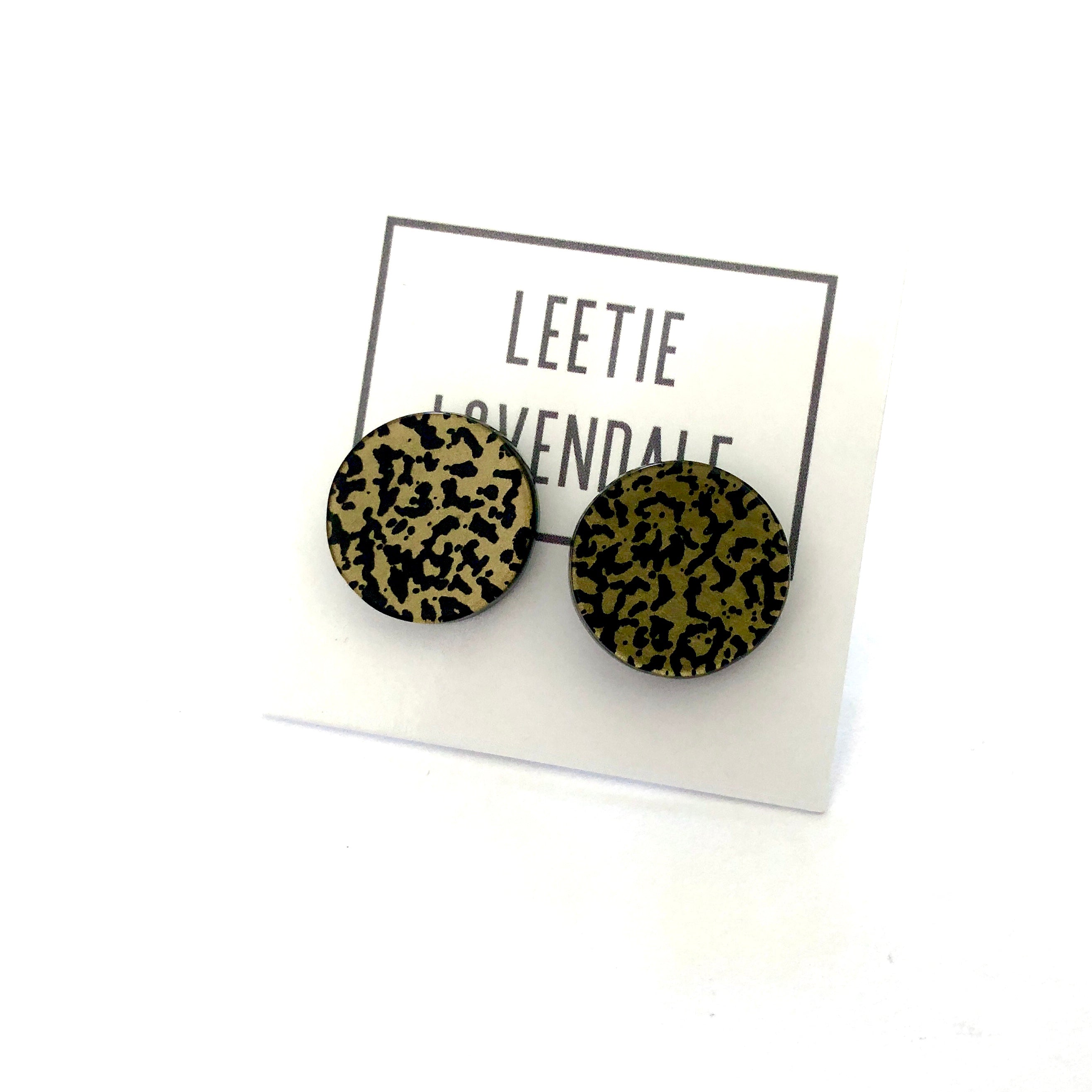 gold spattered earrings