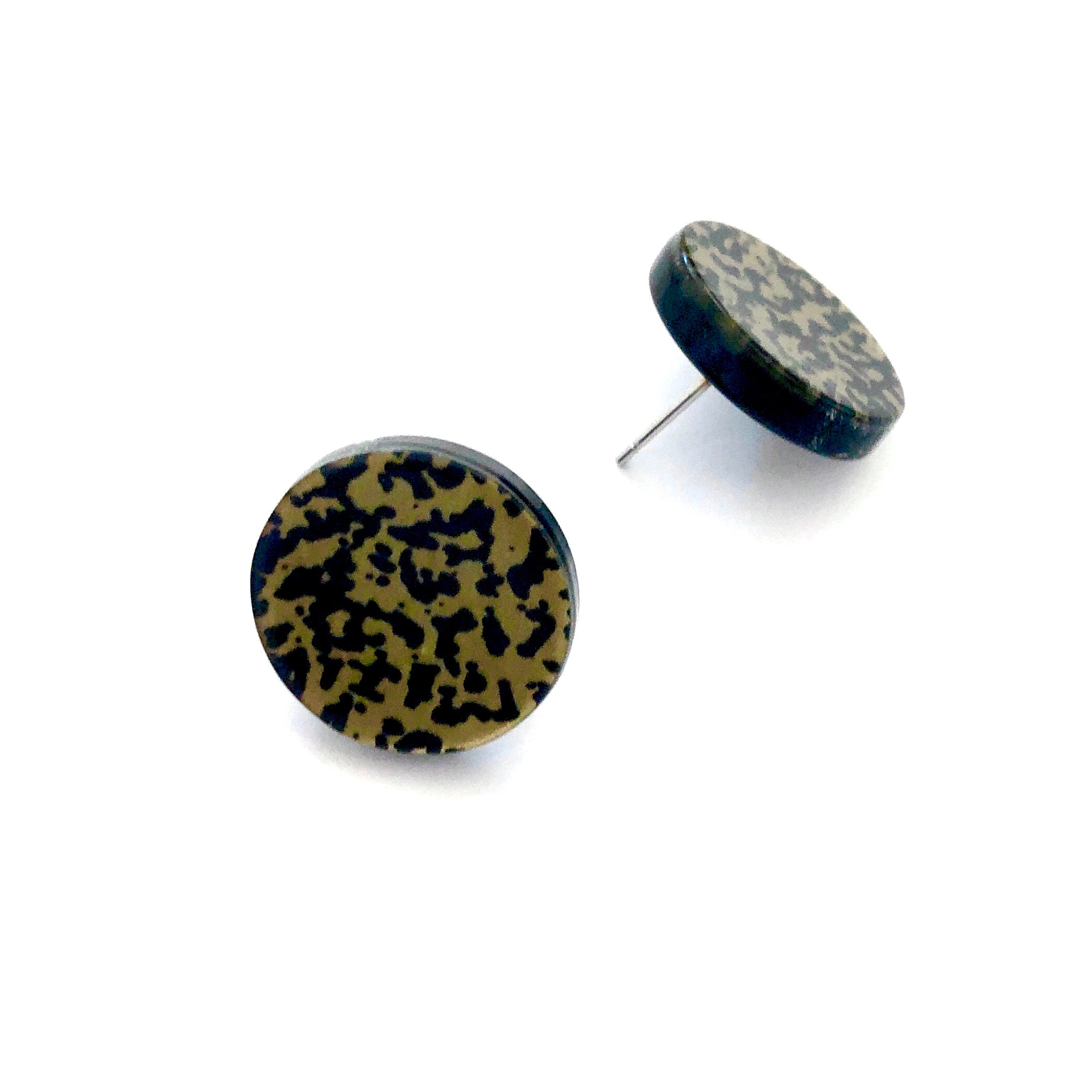 disc stud earrings
