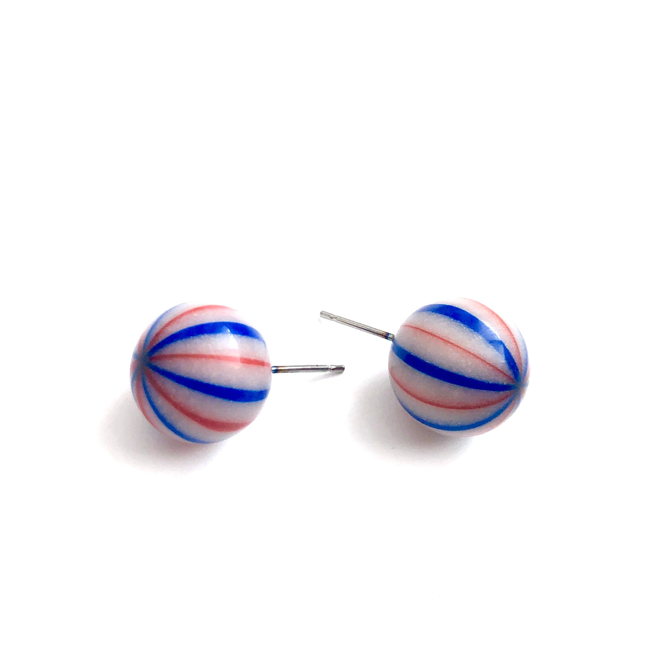 vintage patriotic ball studs