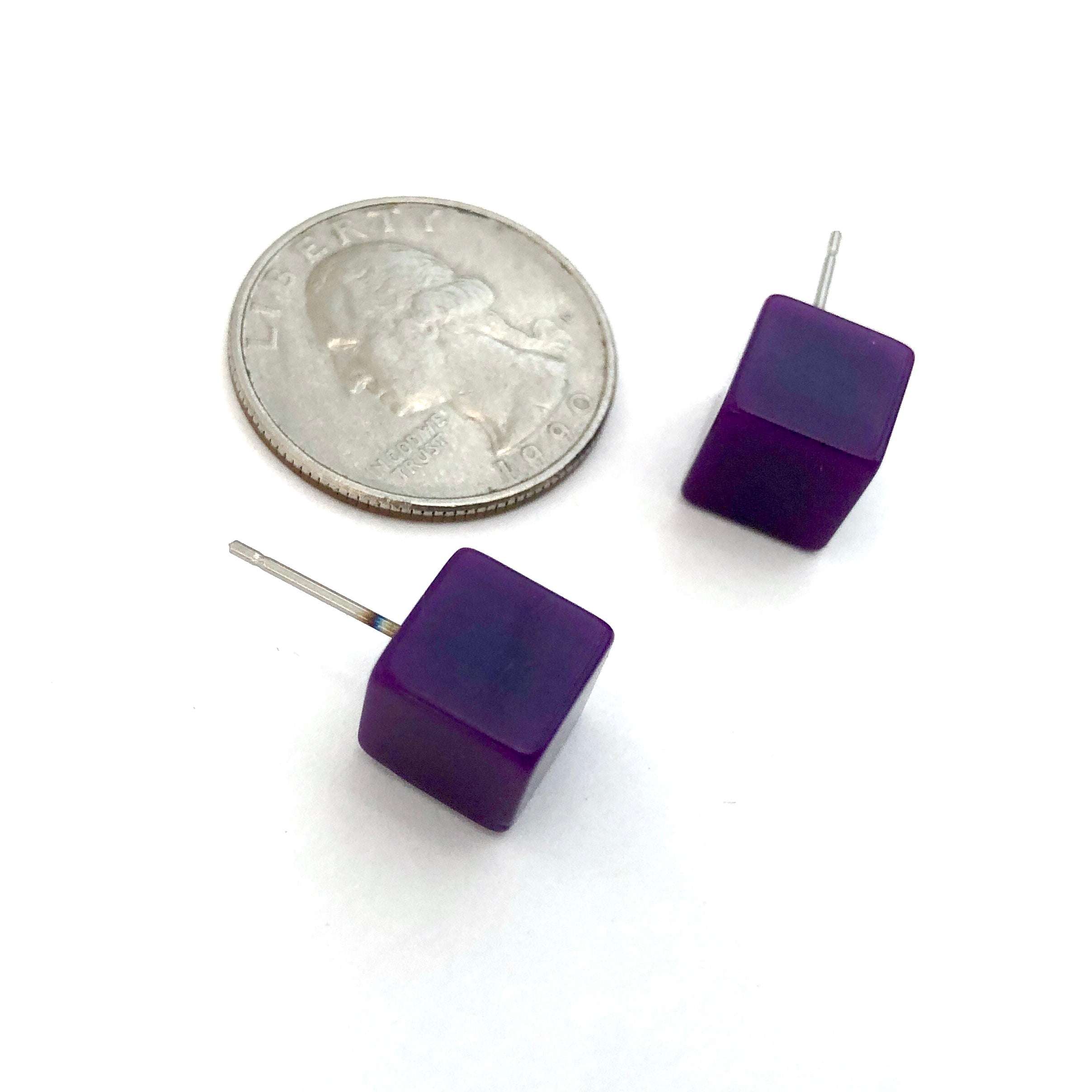 plastic purple cube
