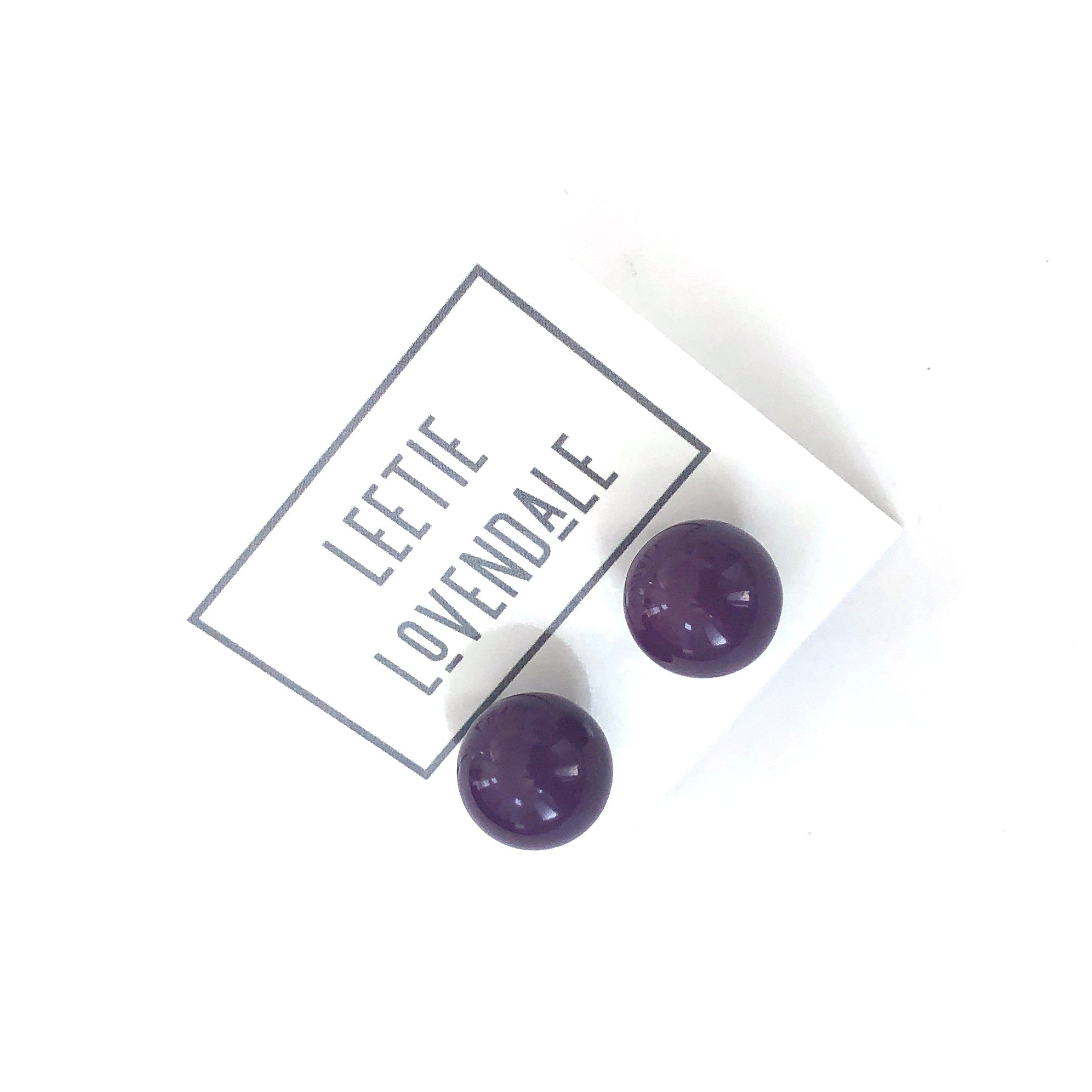 purple lucite earrings