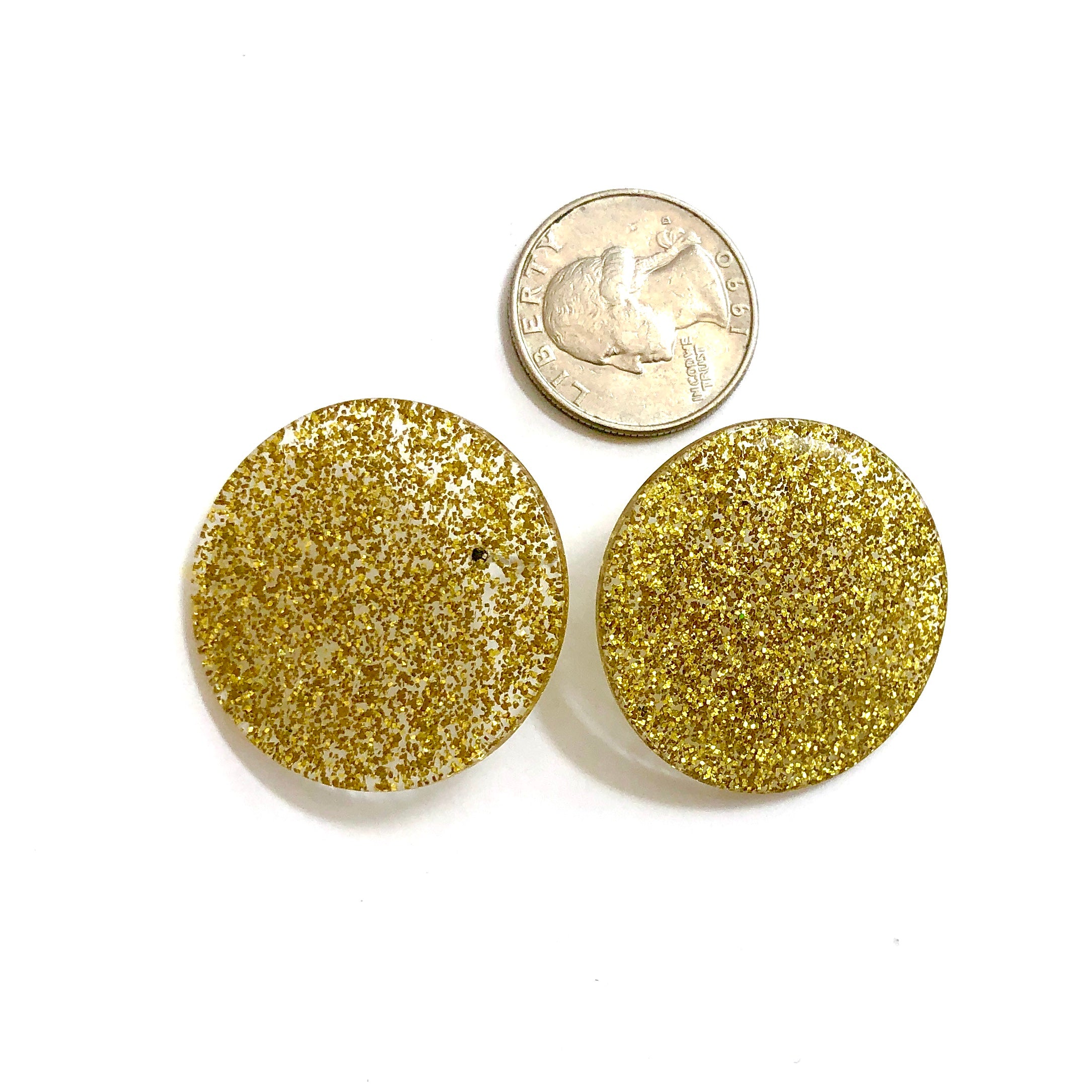 gold glitter studs