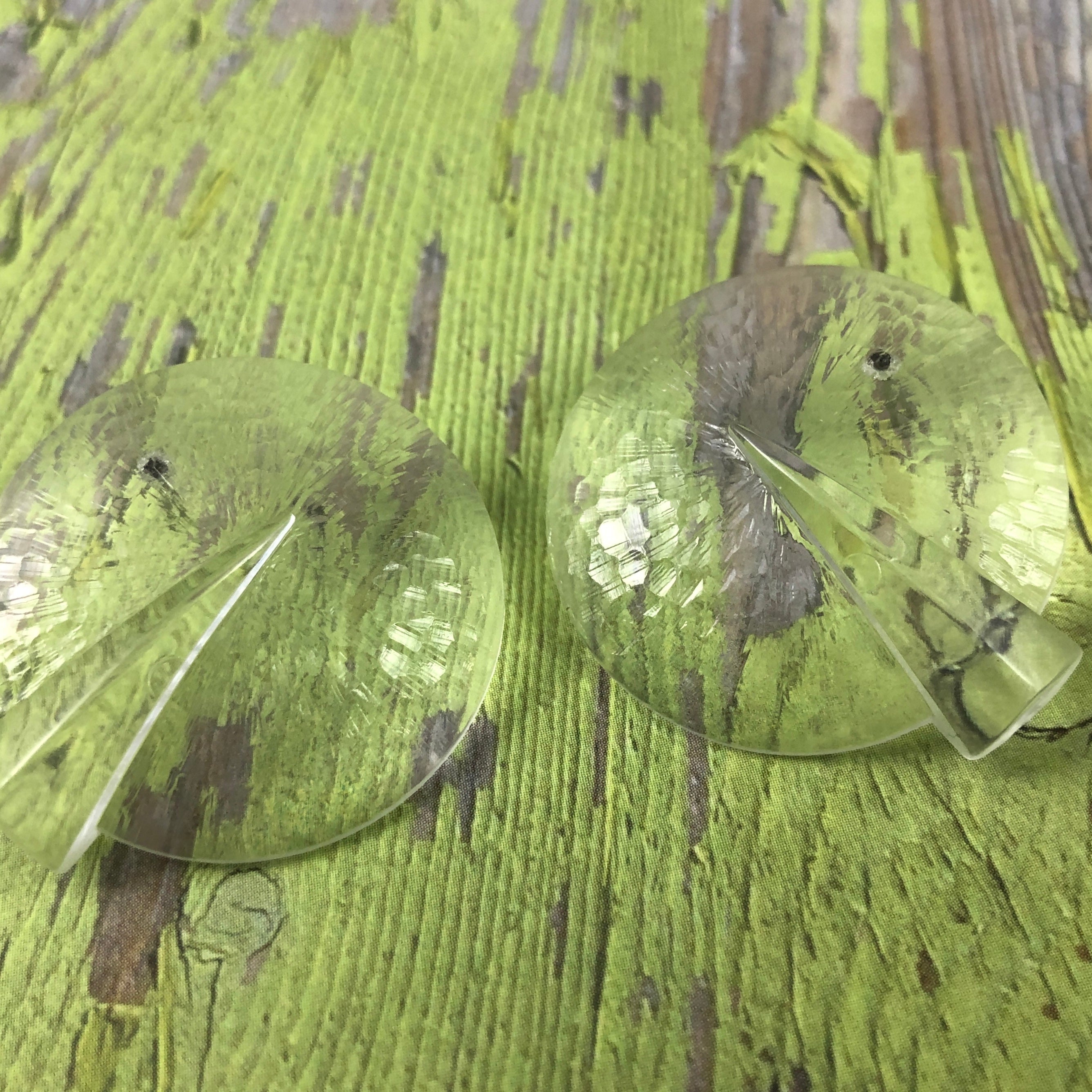 clear retro earrings