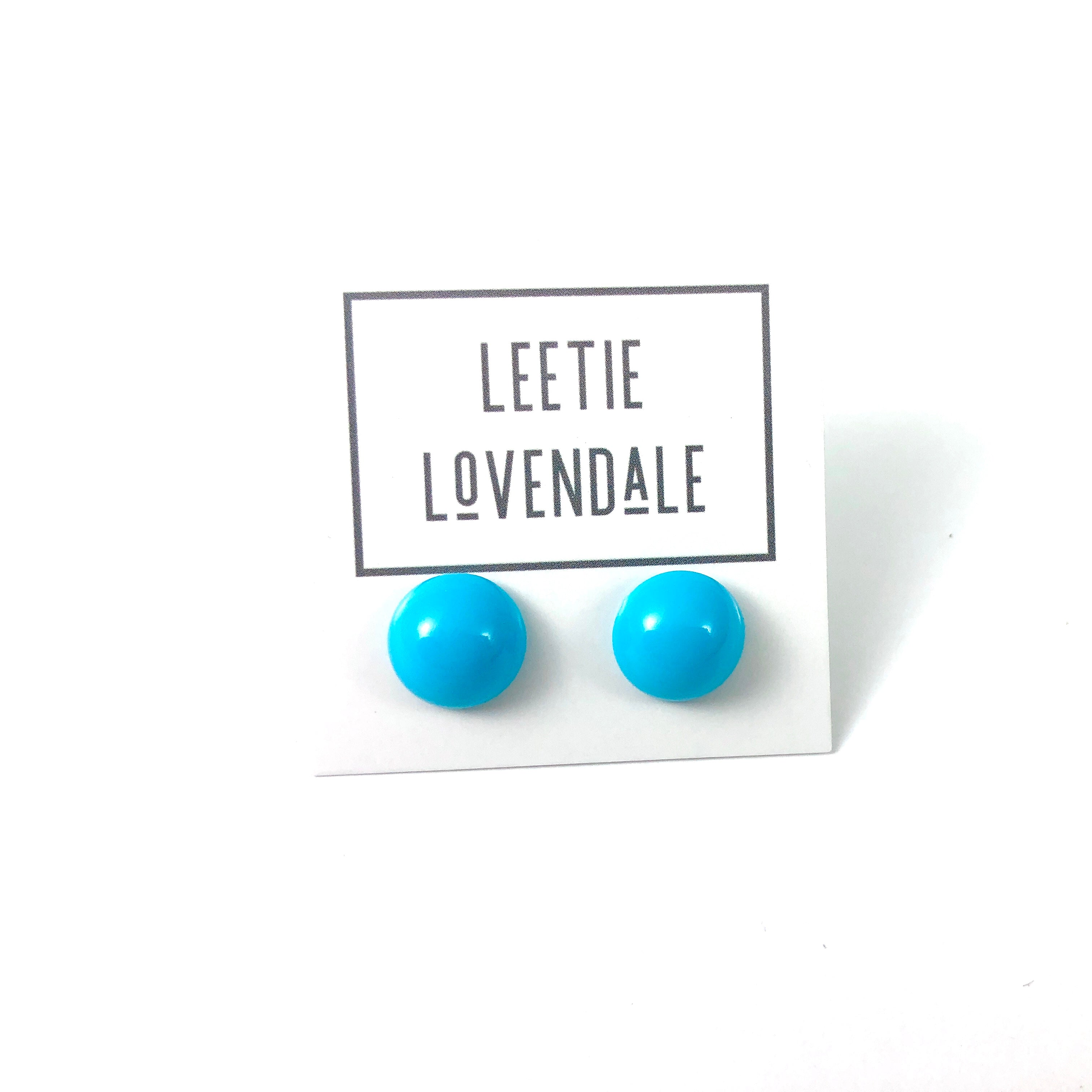 retro button earrings