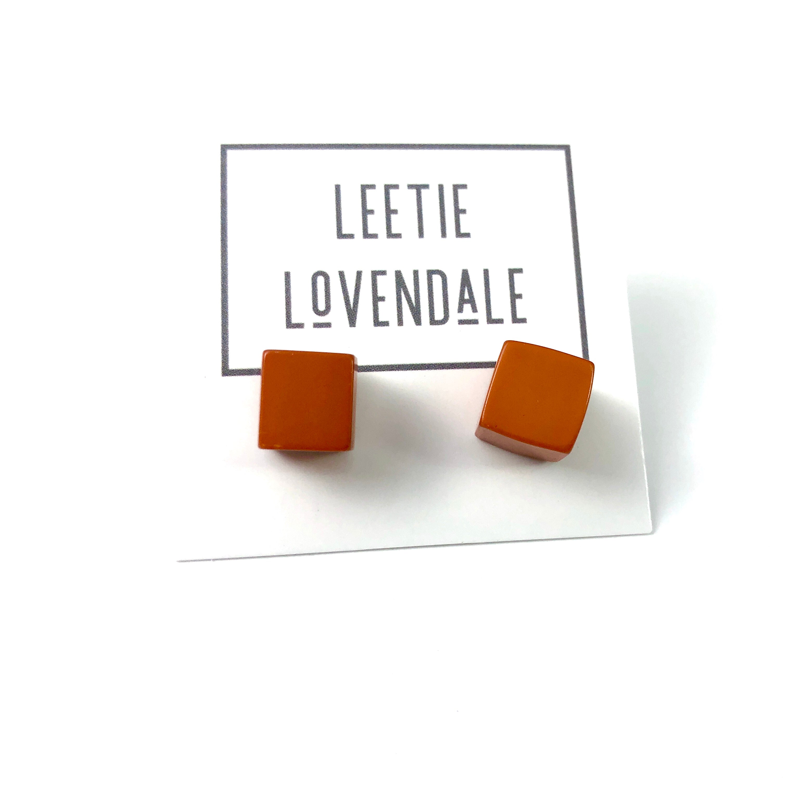 nutmeg cube earrings