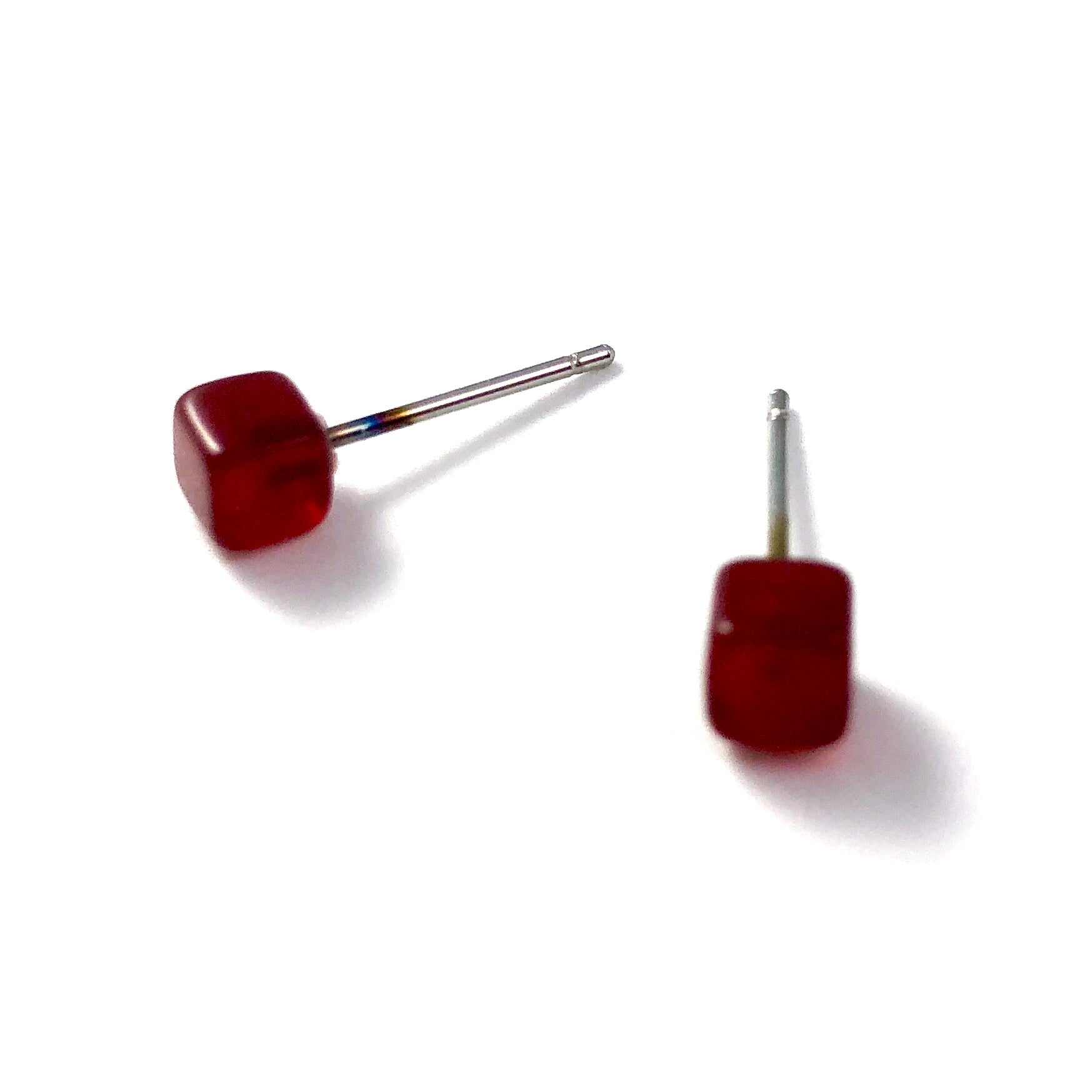 lucite square earrings