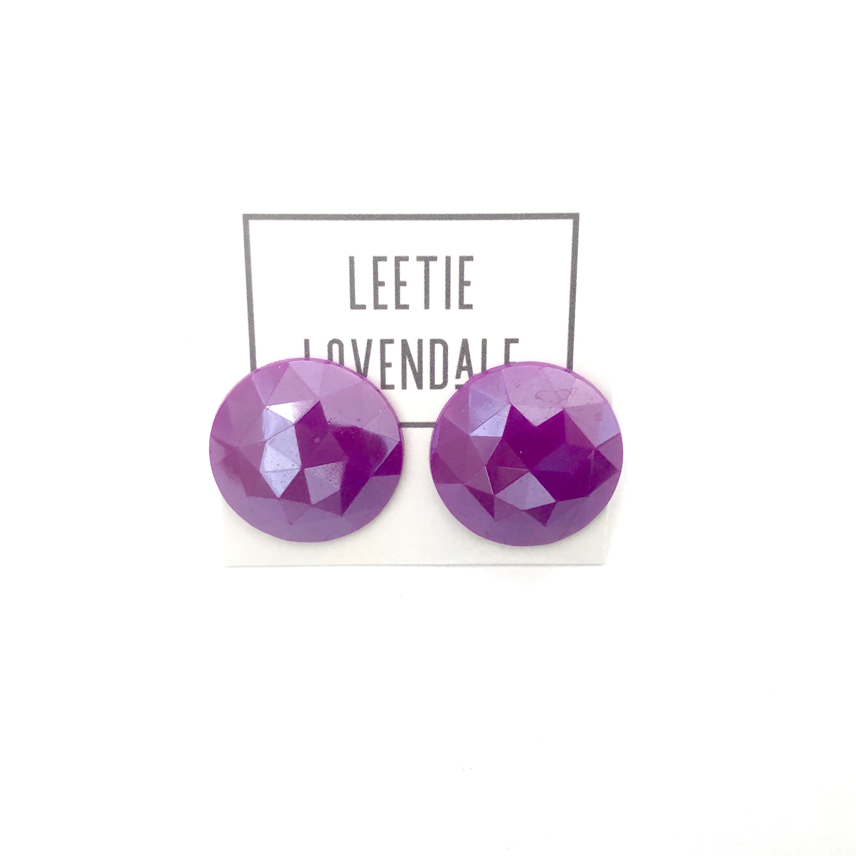 retro violet stud