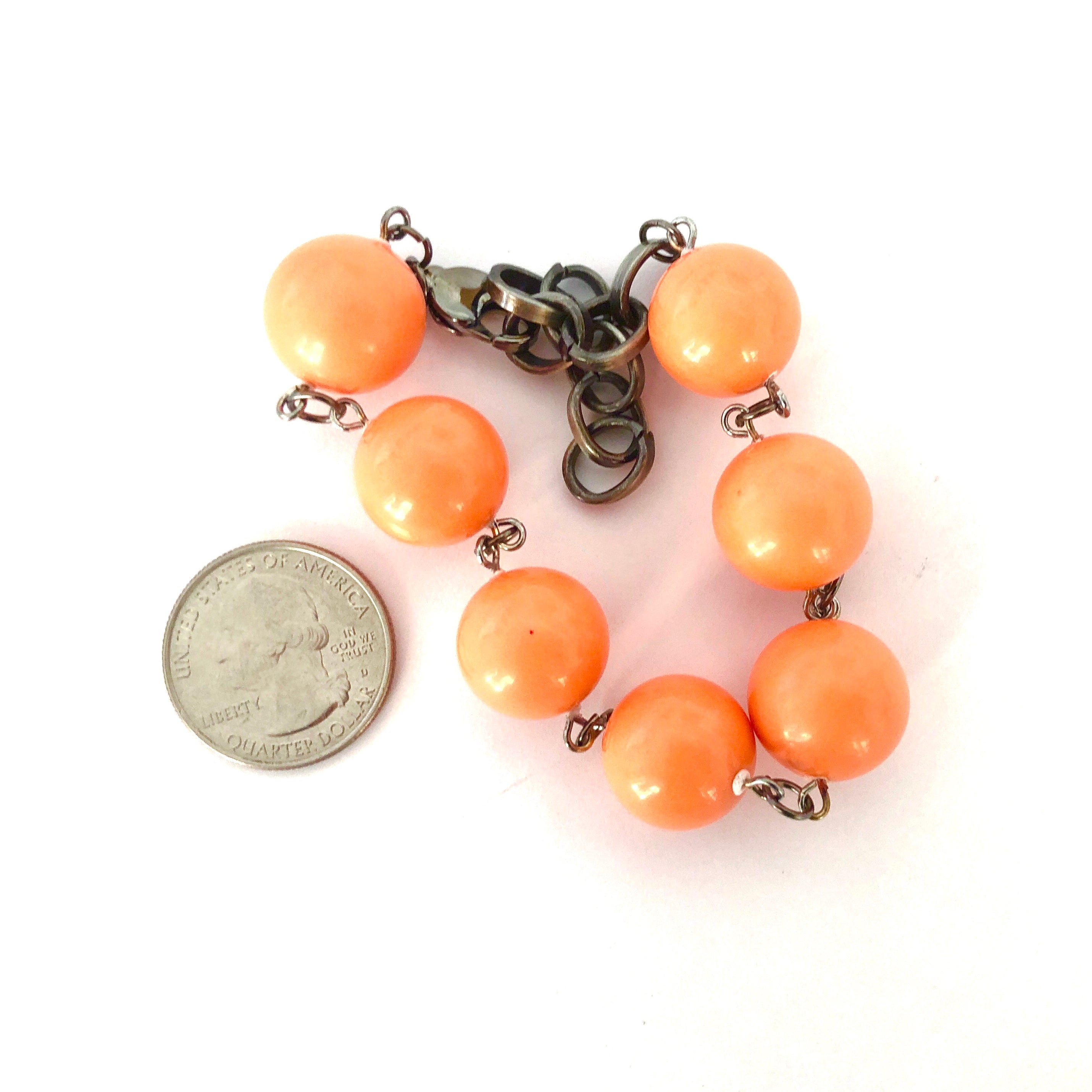 coral bubble bracelet