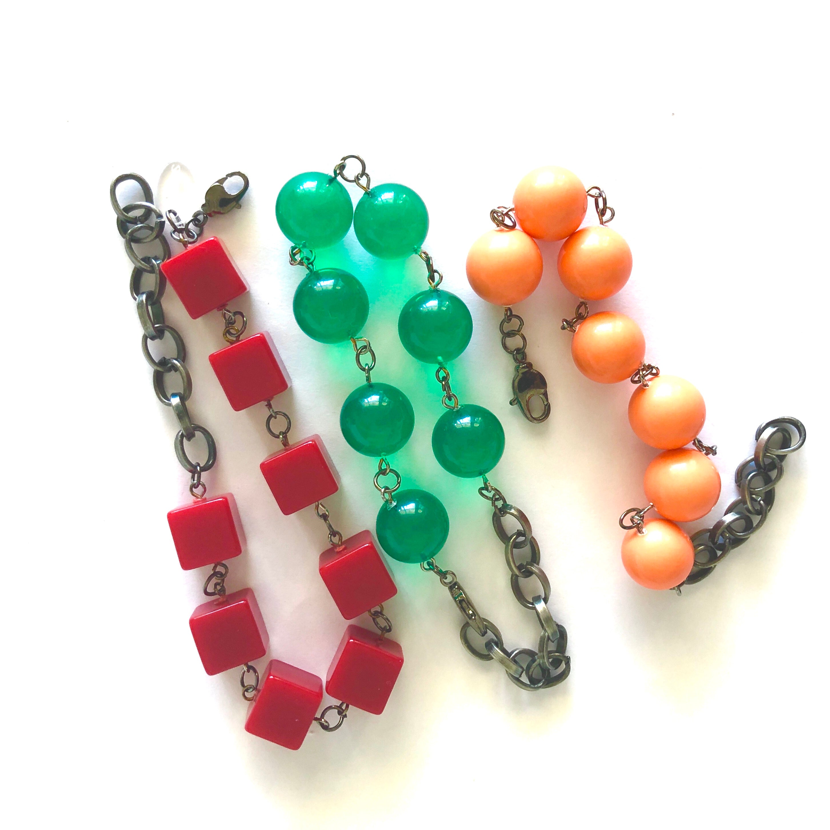 colorful lucite bracelets