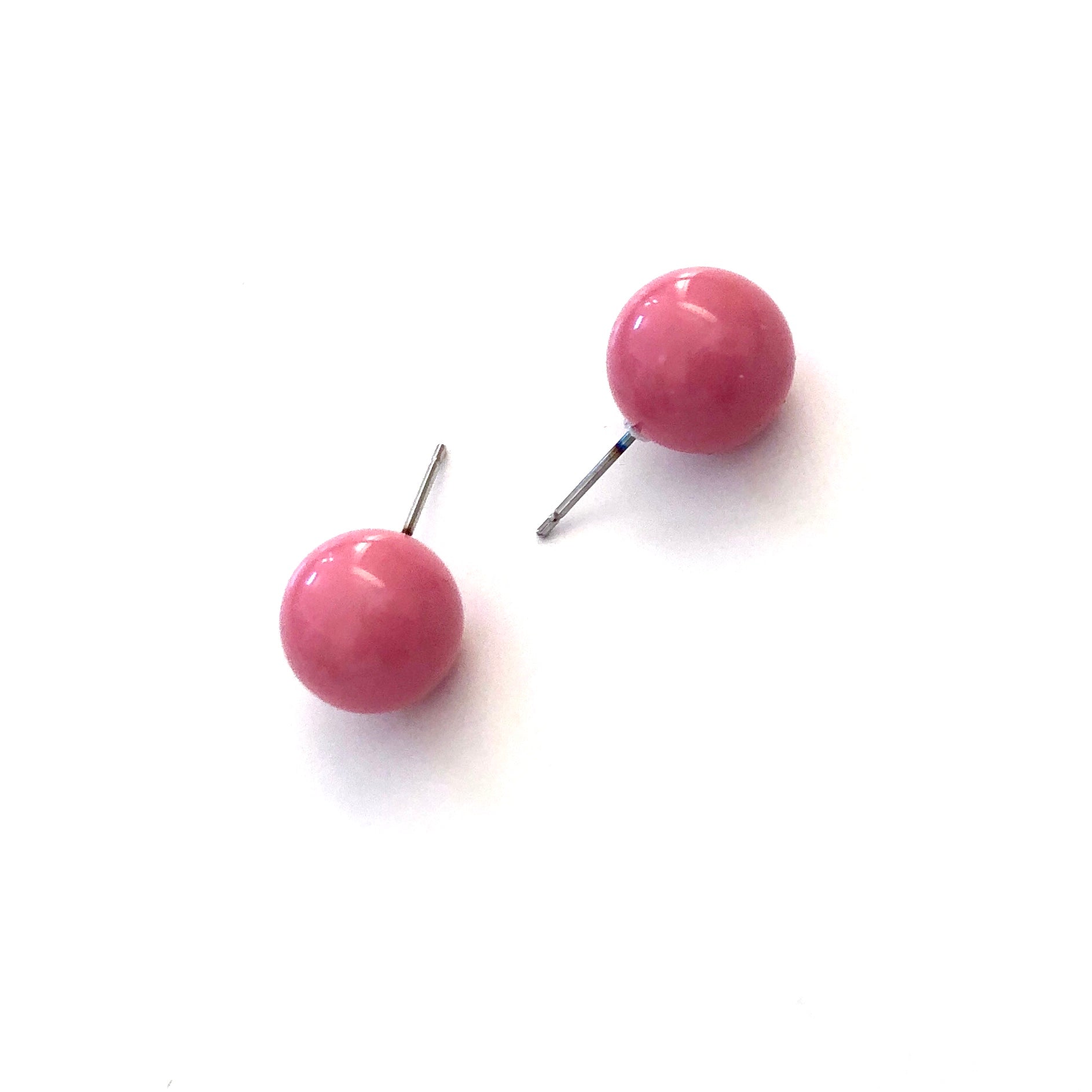 Bubblegum Pink Ball Stud Earrings
