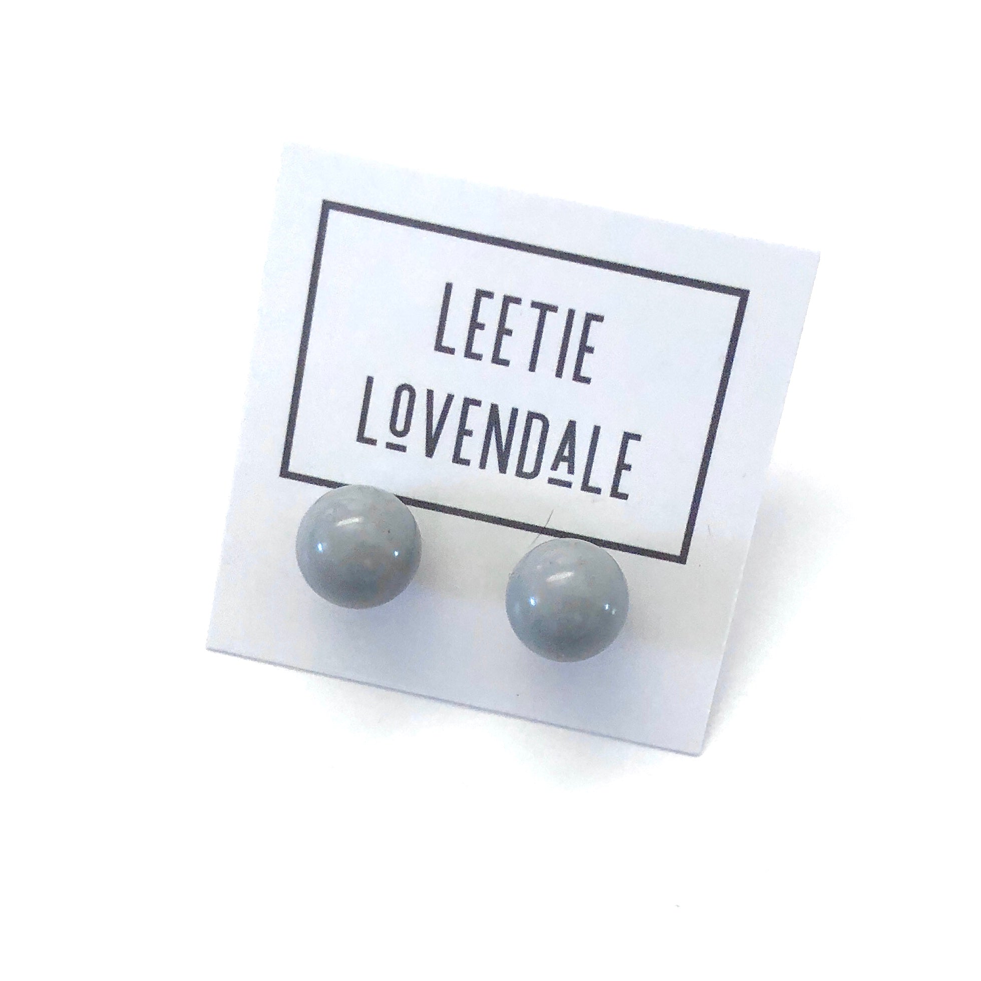 light gray earrings