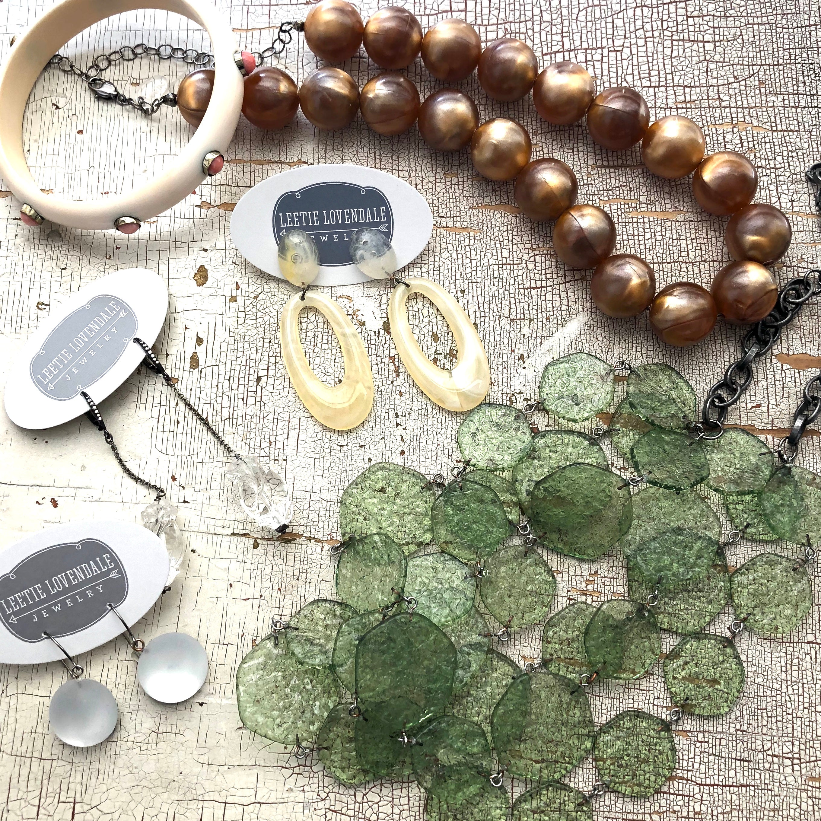 green statement necklace