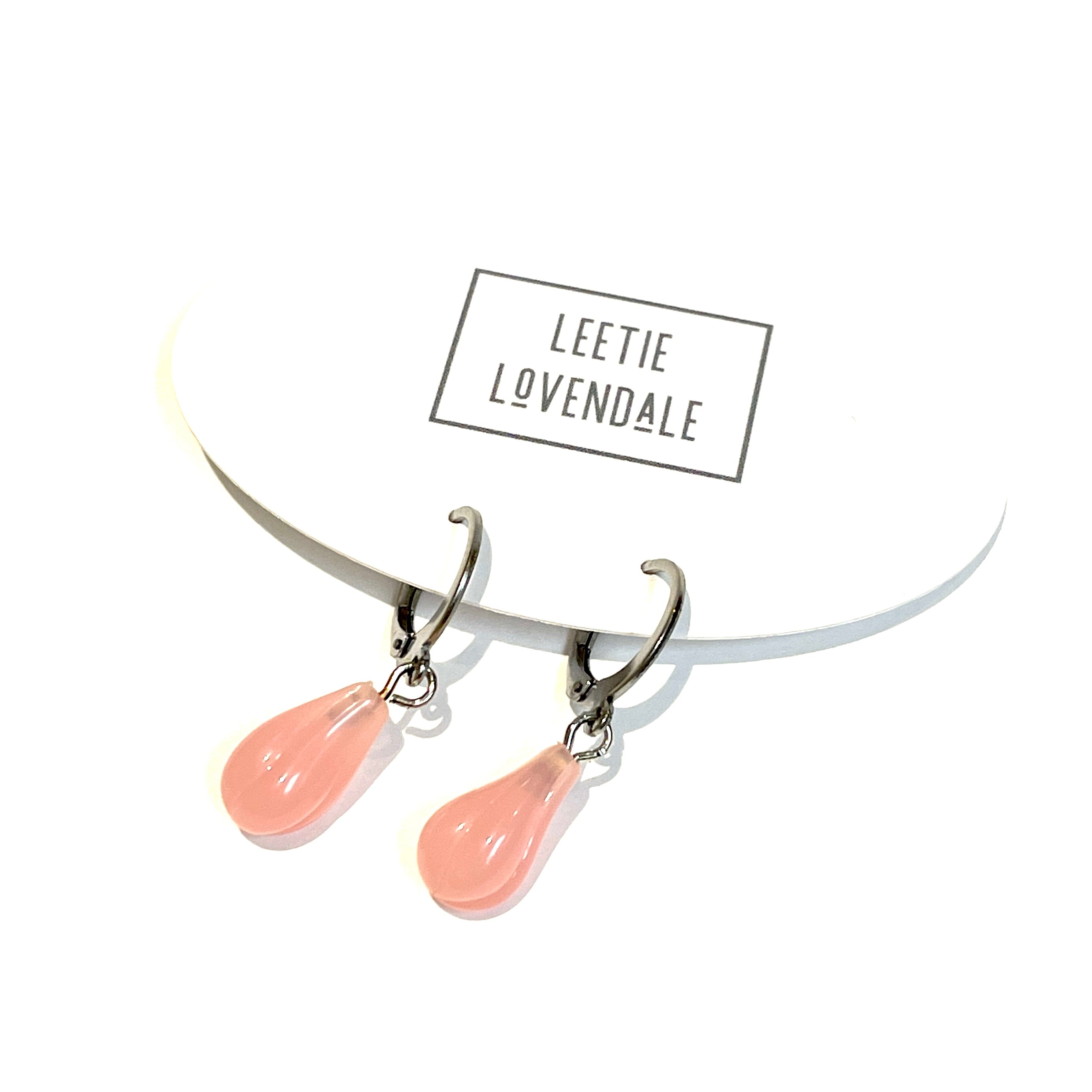 Lucite teardrop earrings