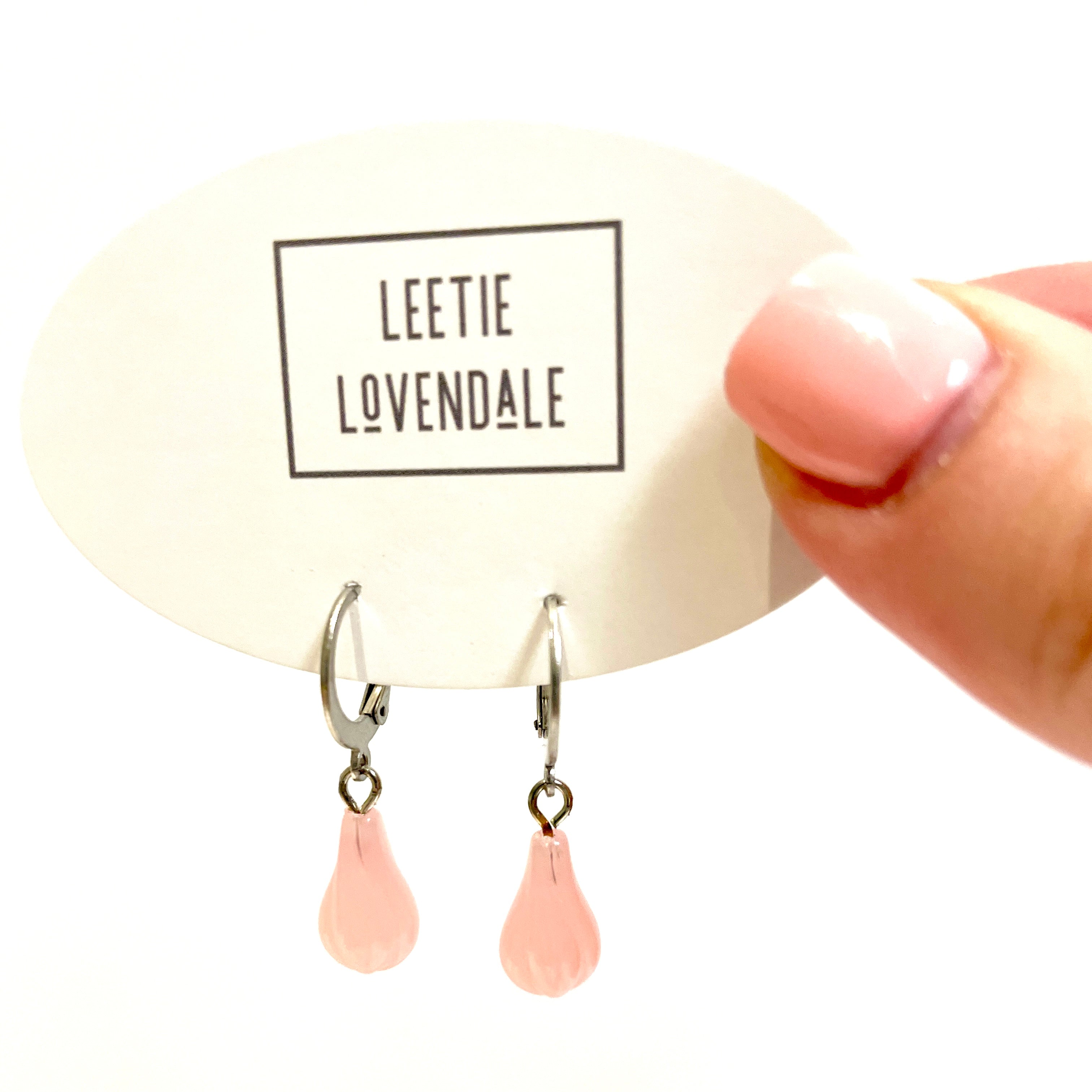 Lucite drop earrings