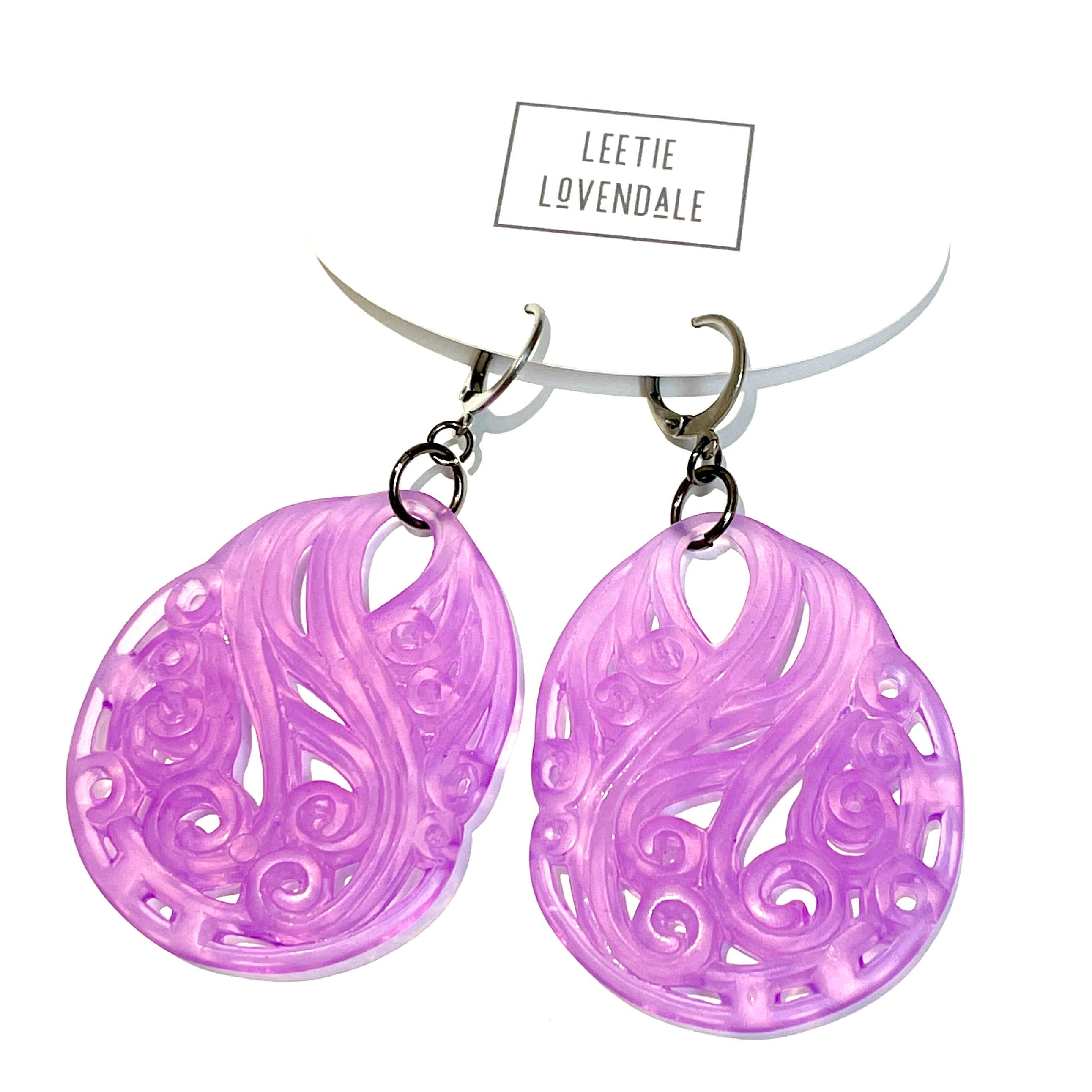Paisley tearadrop earrings