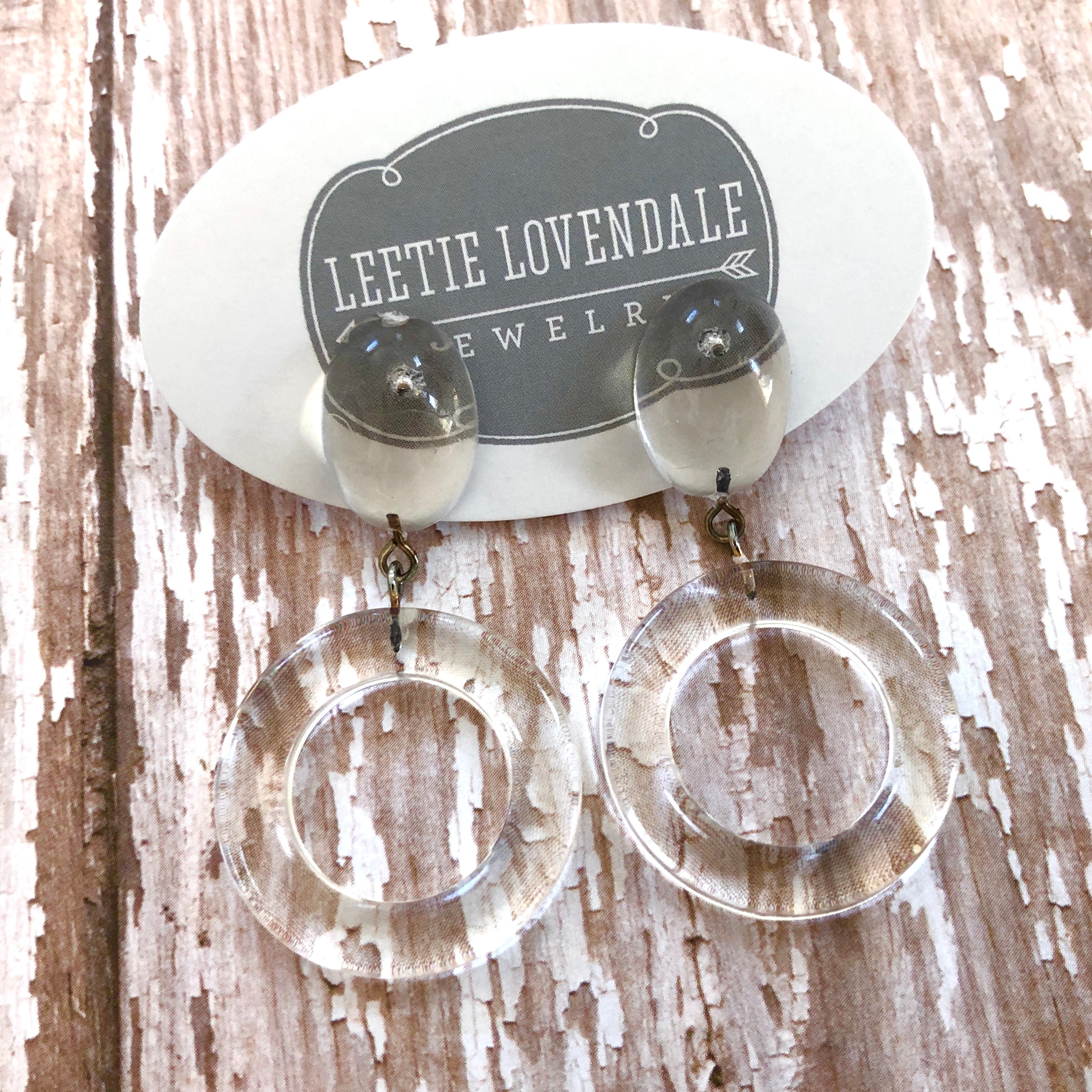 vintage clear earrings