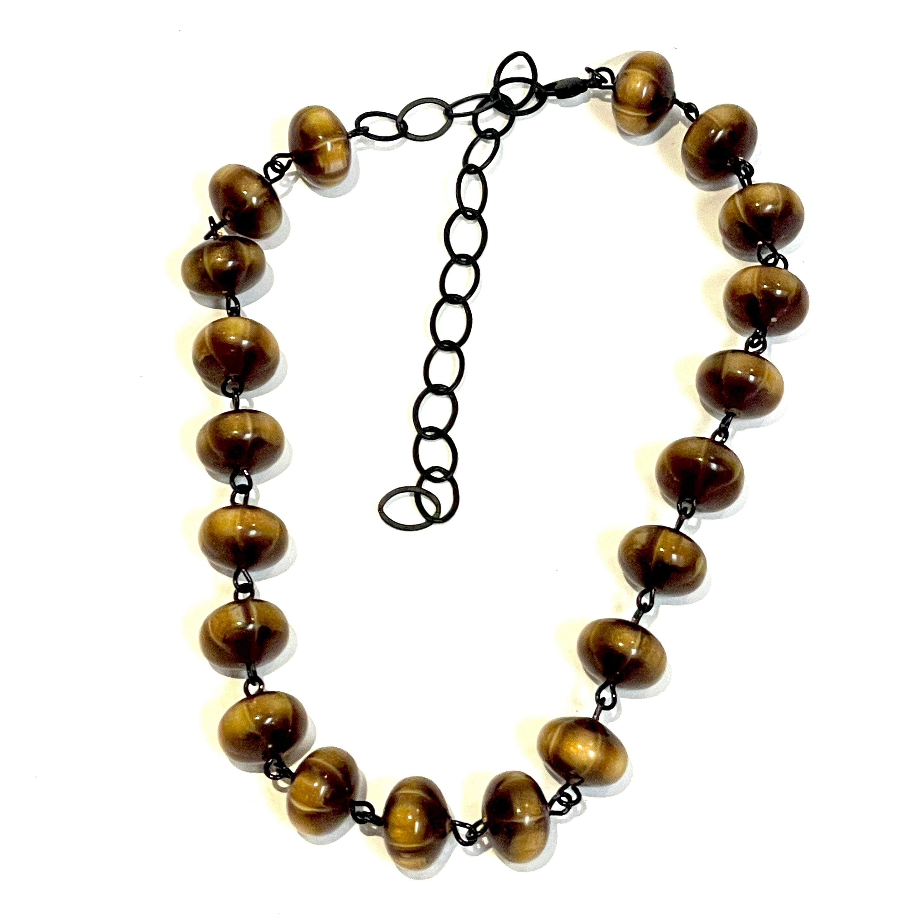 Caramel Moonglow Lucite Neckalce