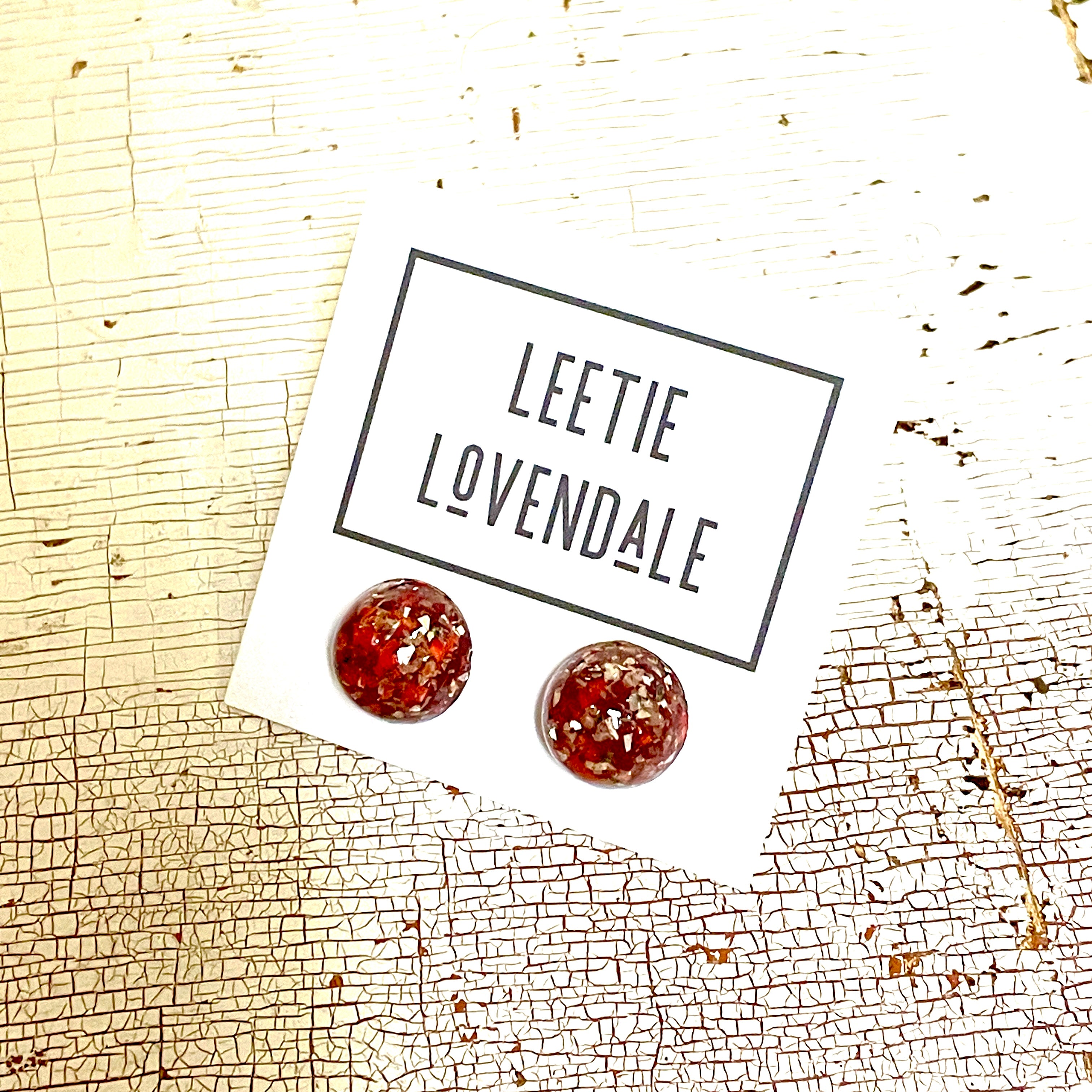 Lucite Glitter Earrings