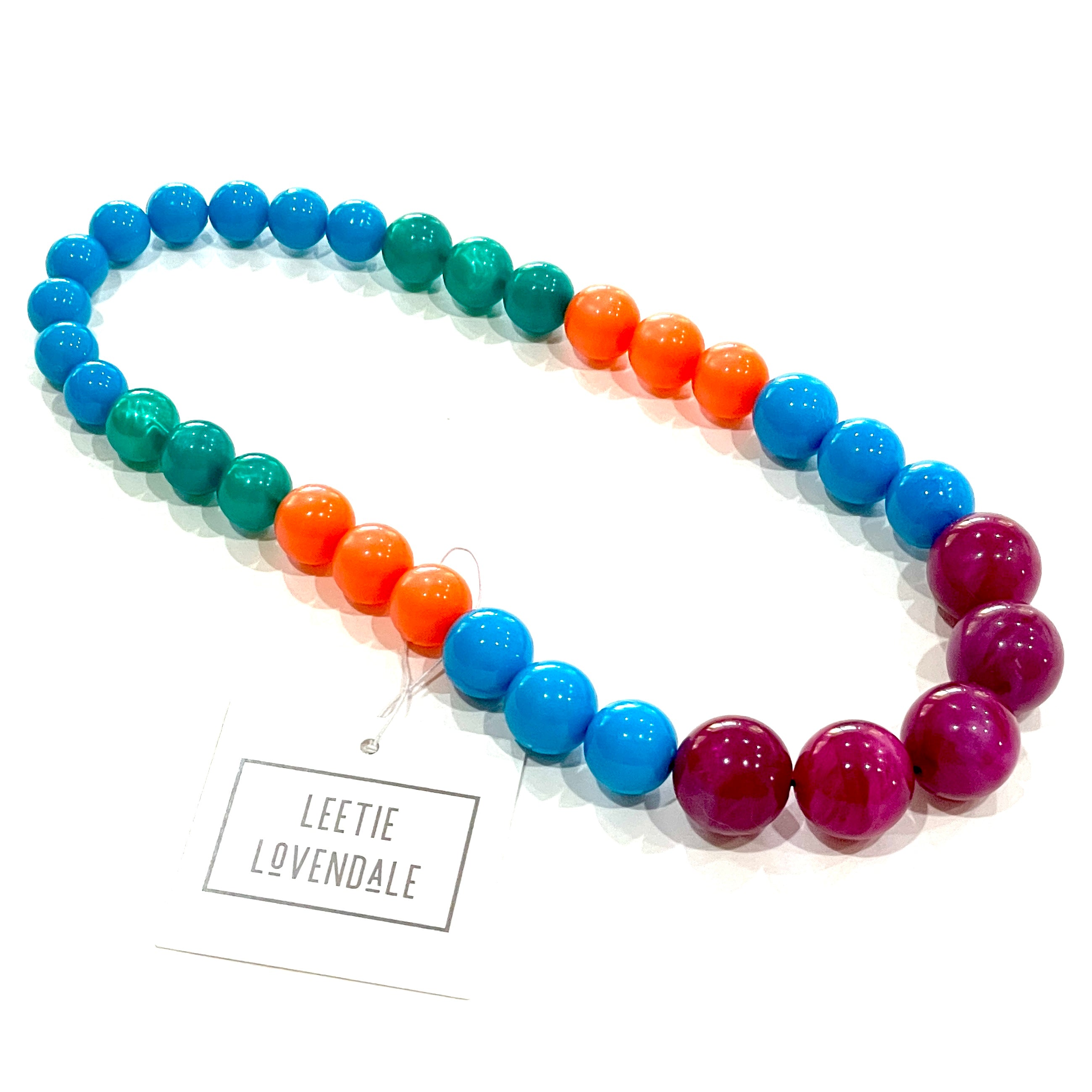 bright colored necklace