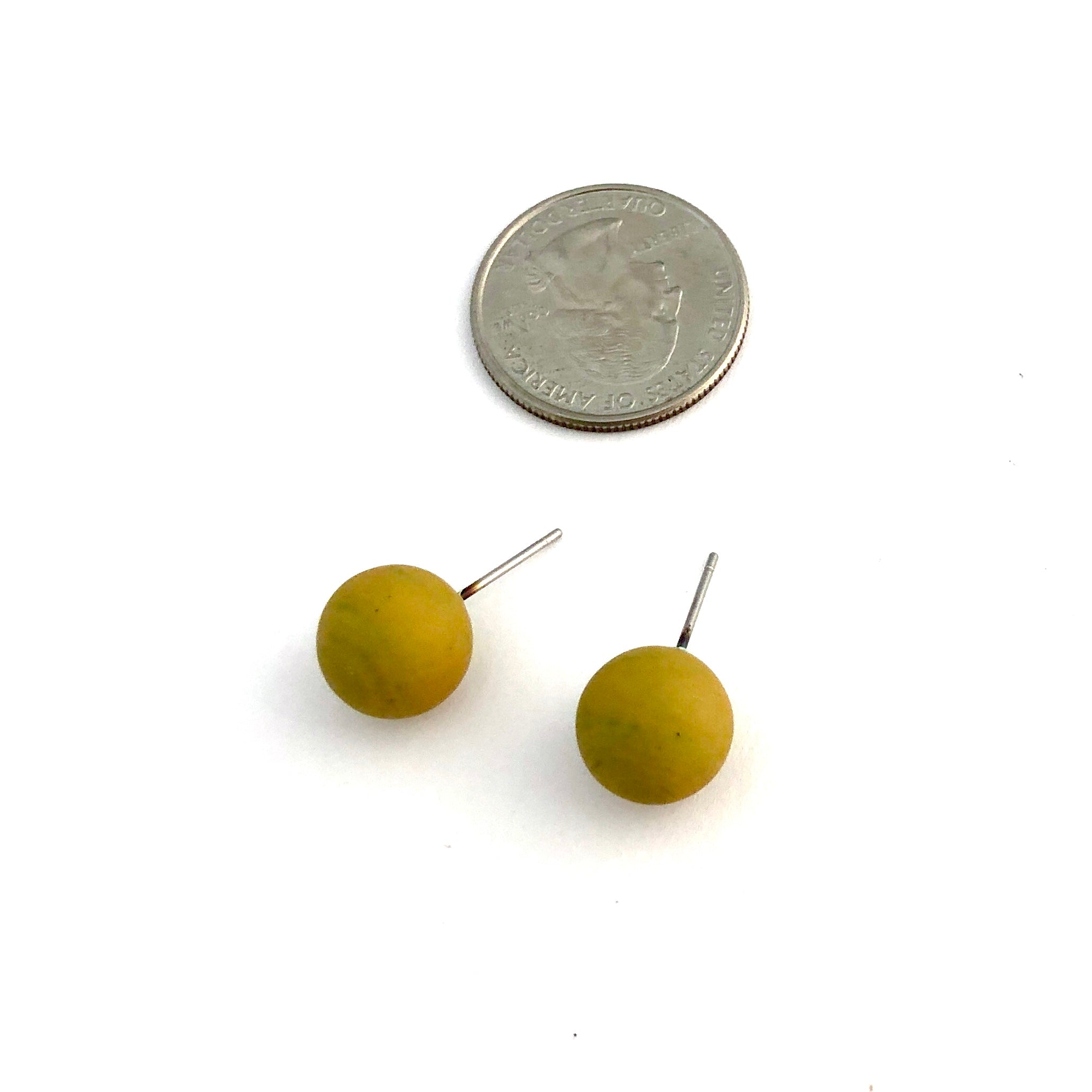 matte chartreuse earrings