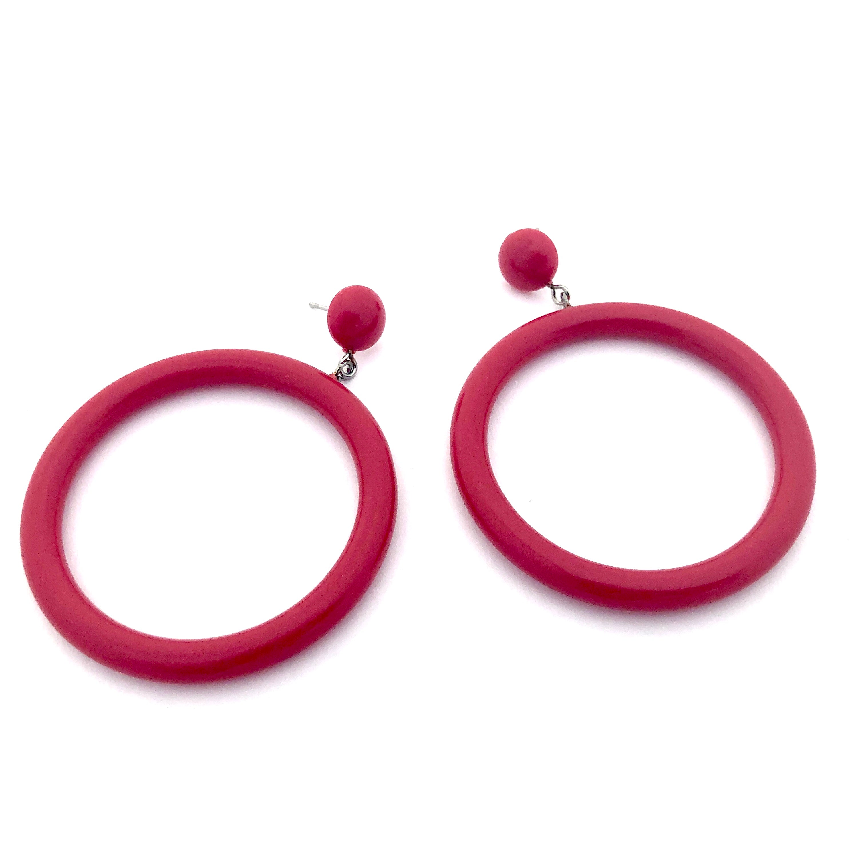 large retro earrings