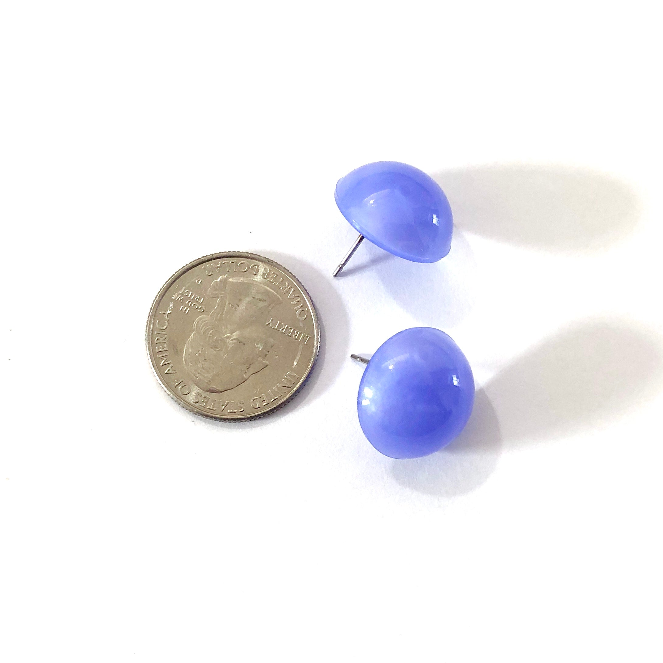 Lavender Aura Glow Retro Button Studs