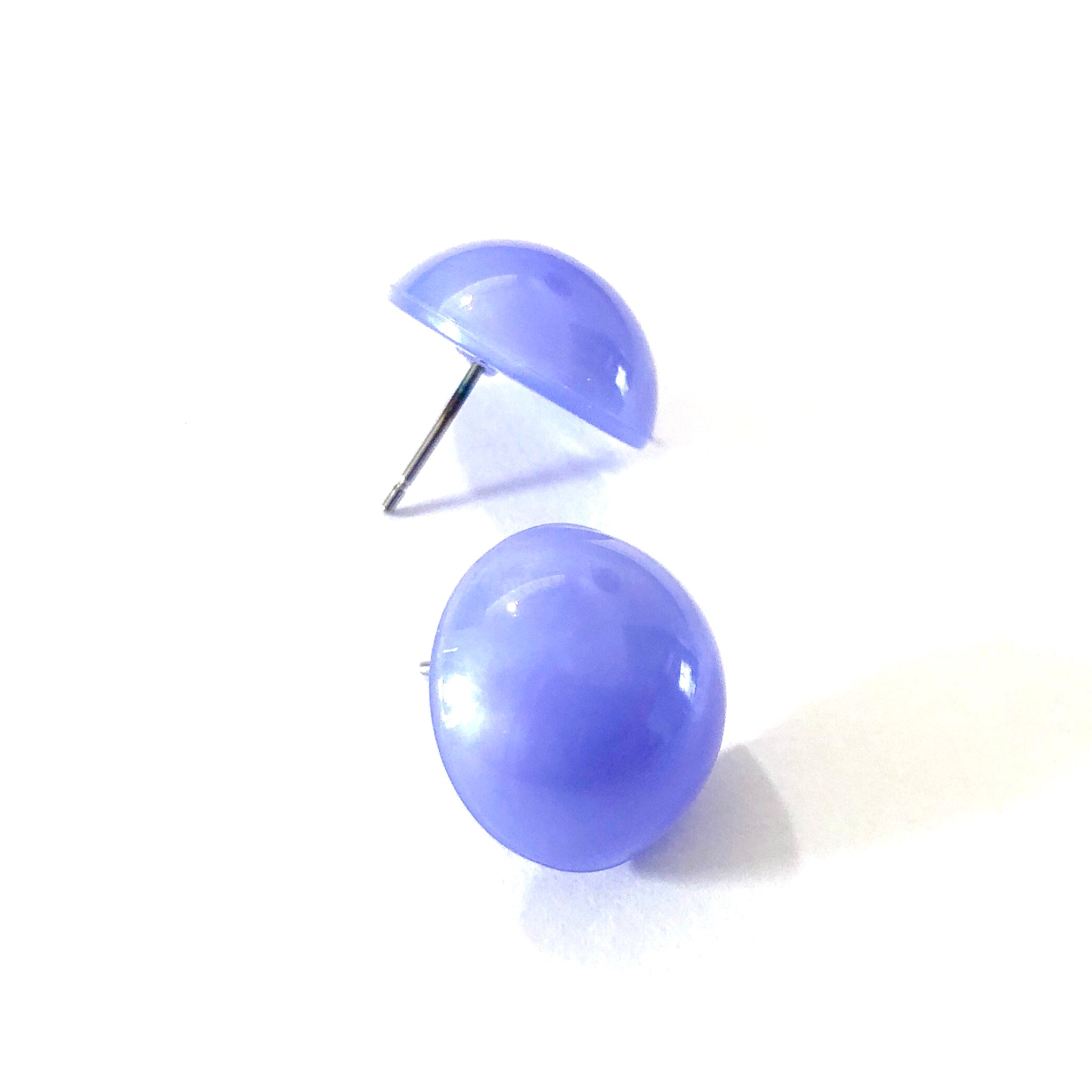 Lavender Aura Glow Retro Button Studs