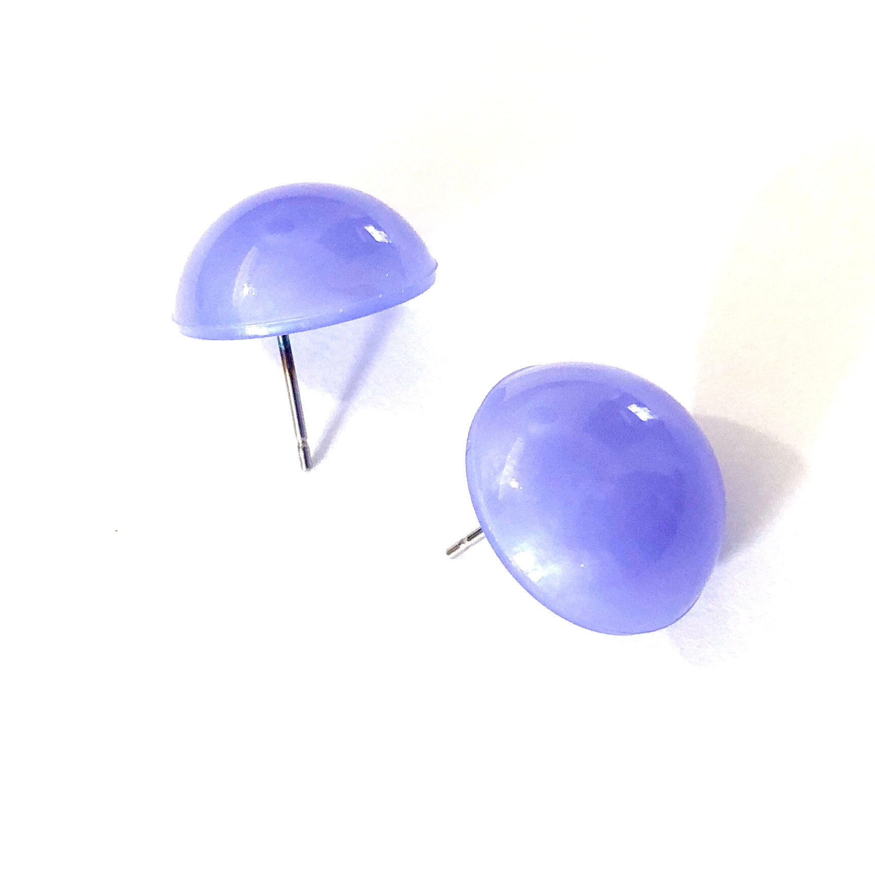 Lavender Aura Glow Retro Button Studs