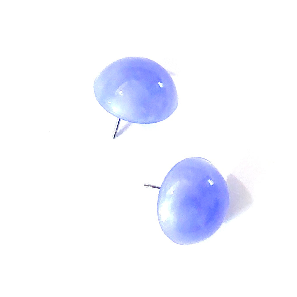 Lavender Aura Glow Retro Button Studs