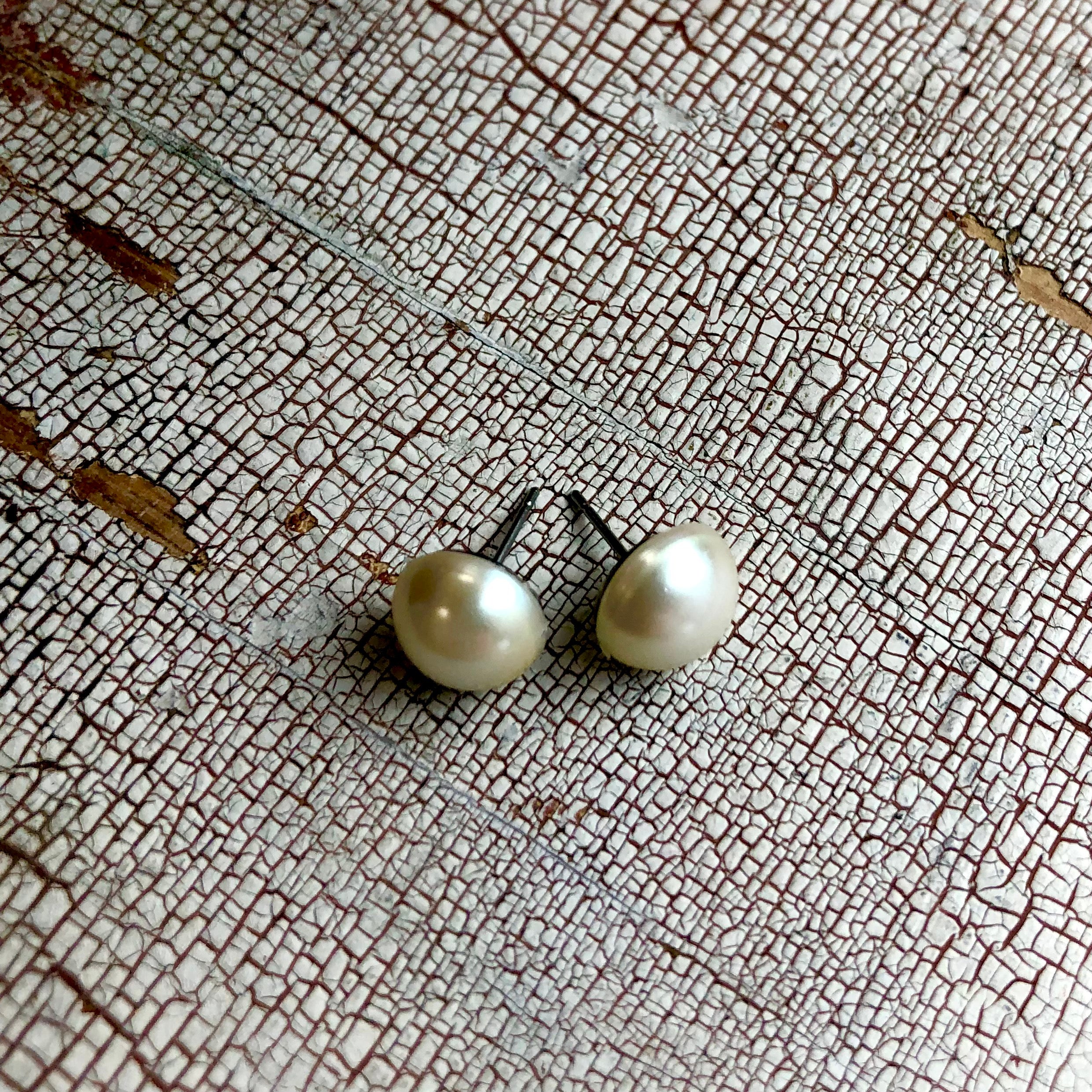 pearl white earrings