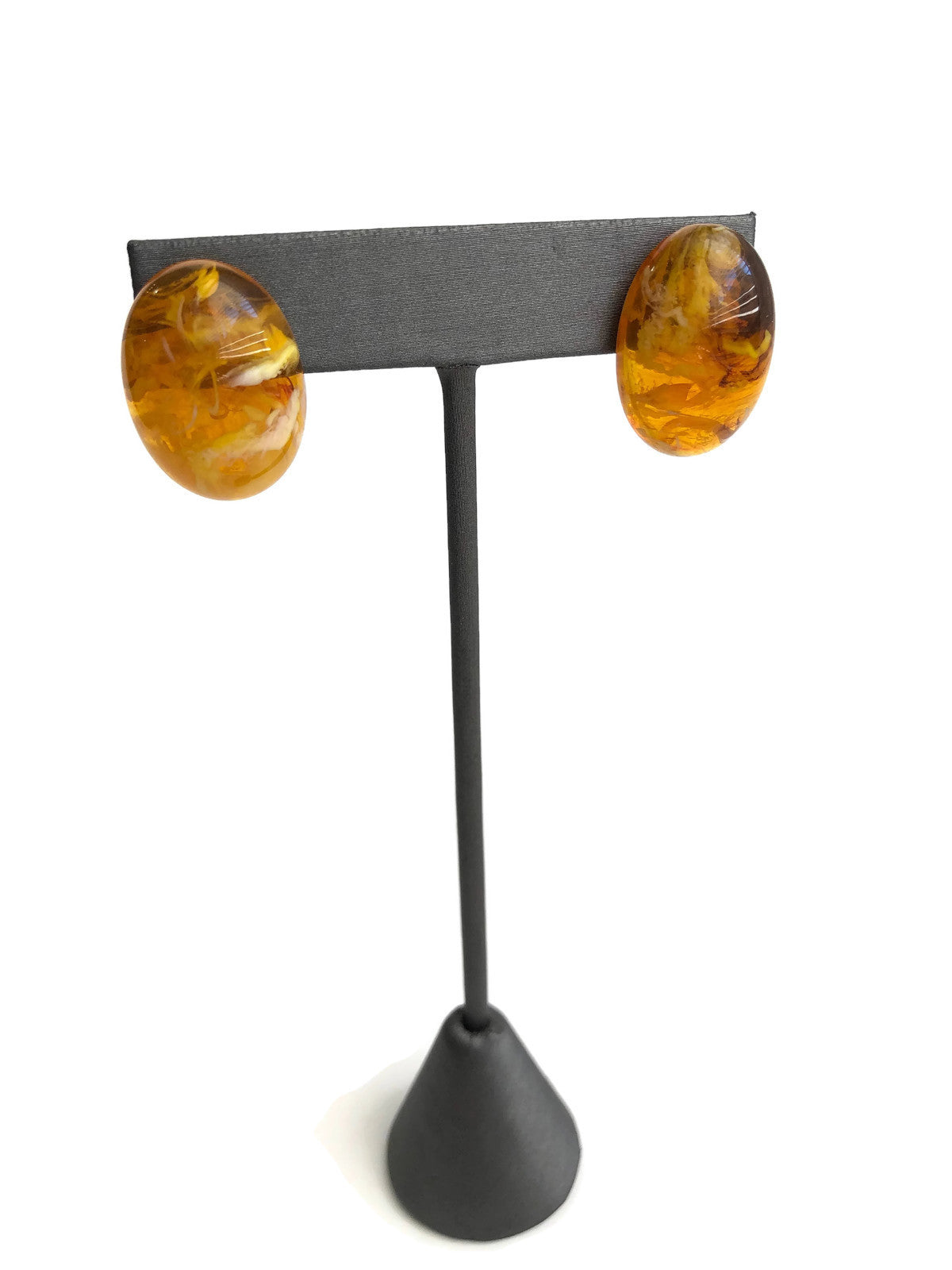 dark yellow stud earrings