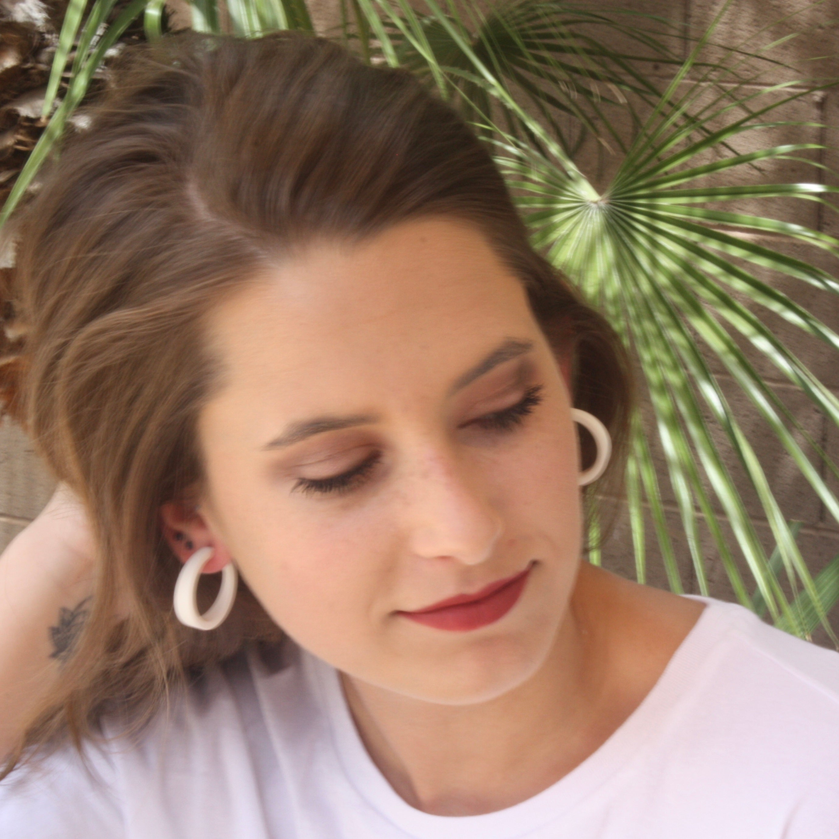 Violet Frosted Lola Hoop Earrings